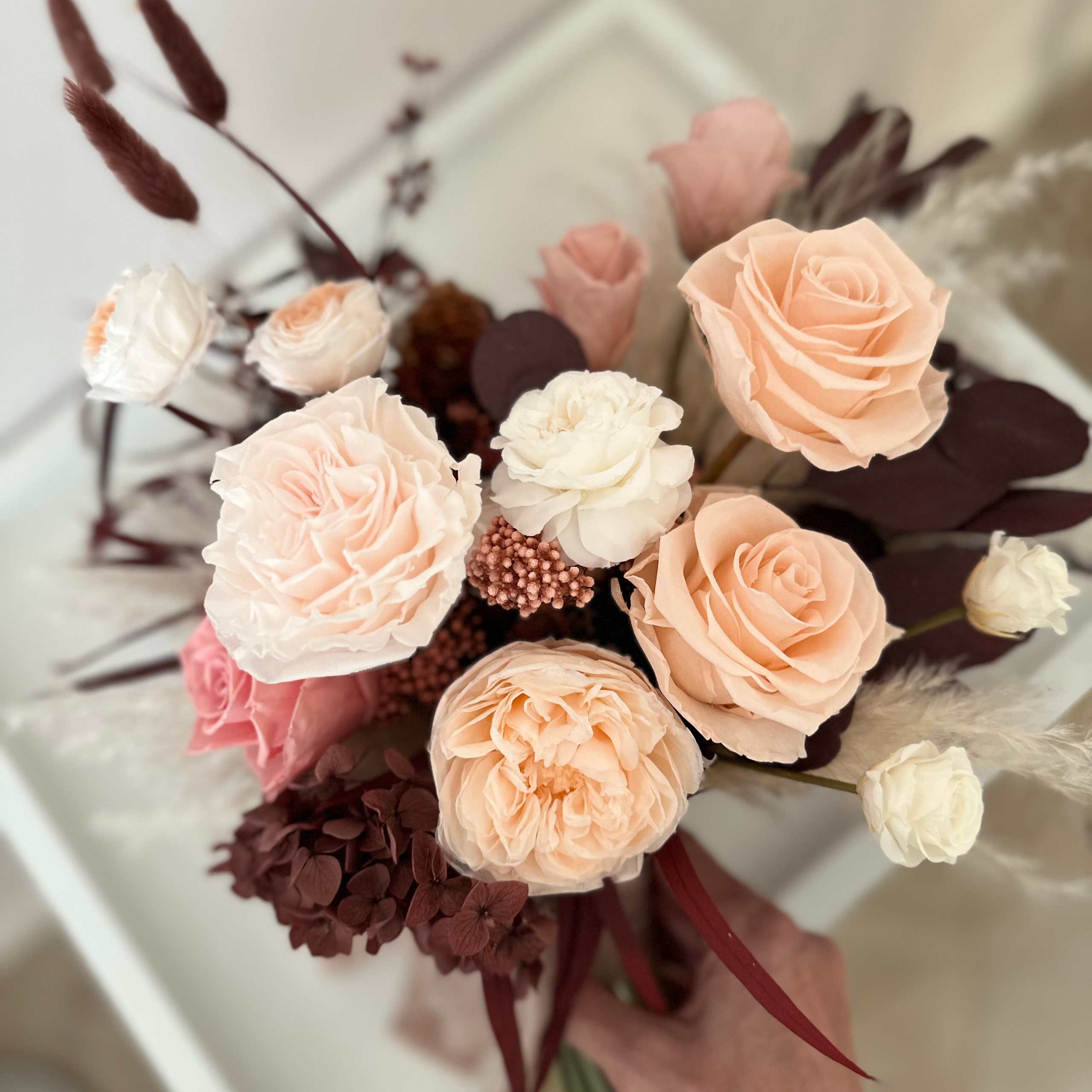 Примеры букетов. Стабилизированные цветы Букеты Москва