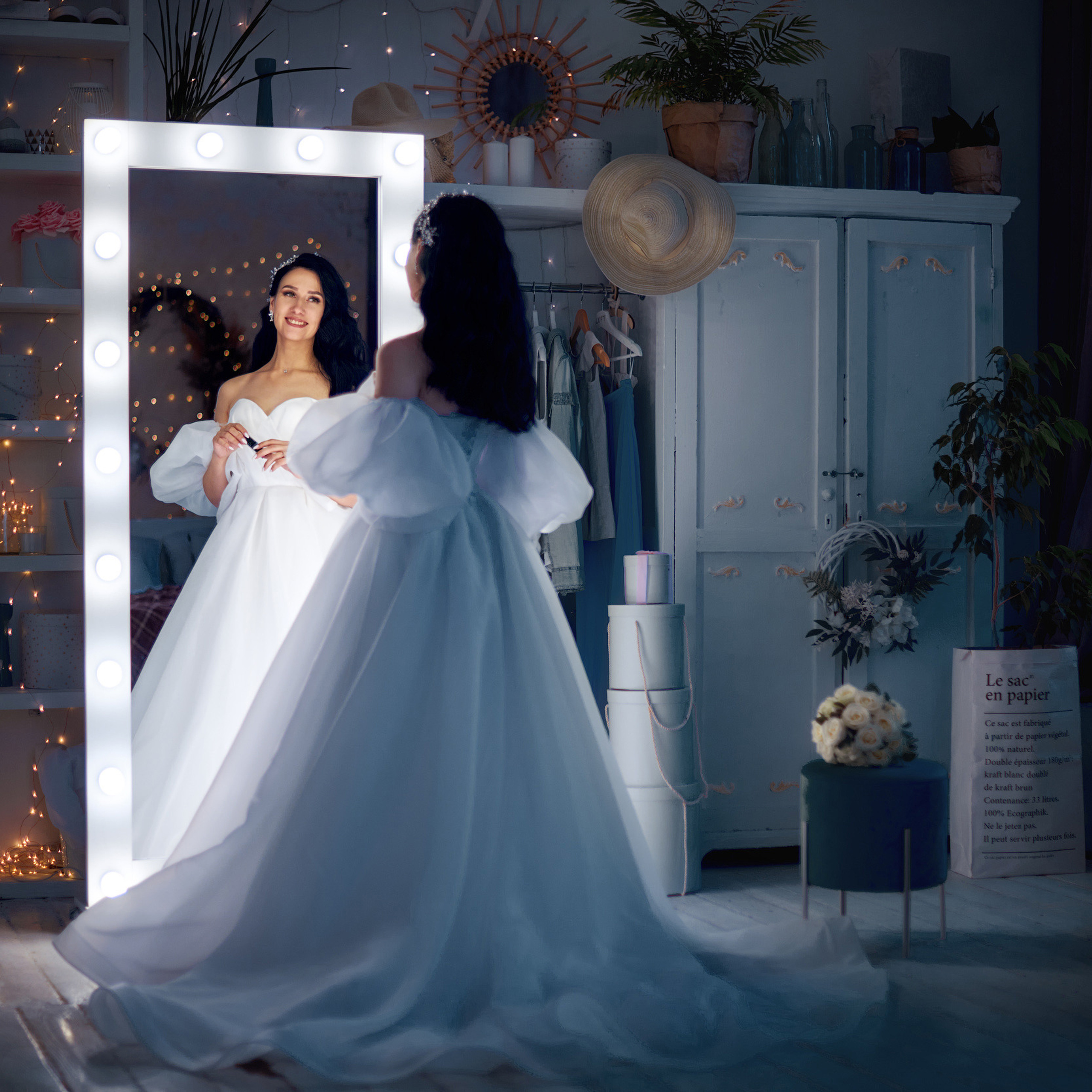 Утро невесты в номере отеля 