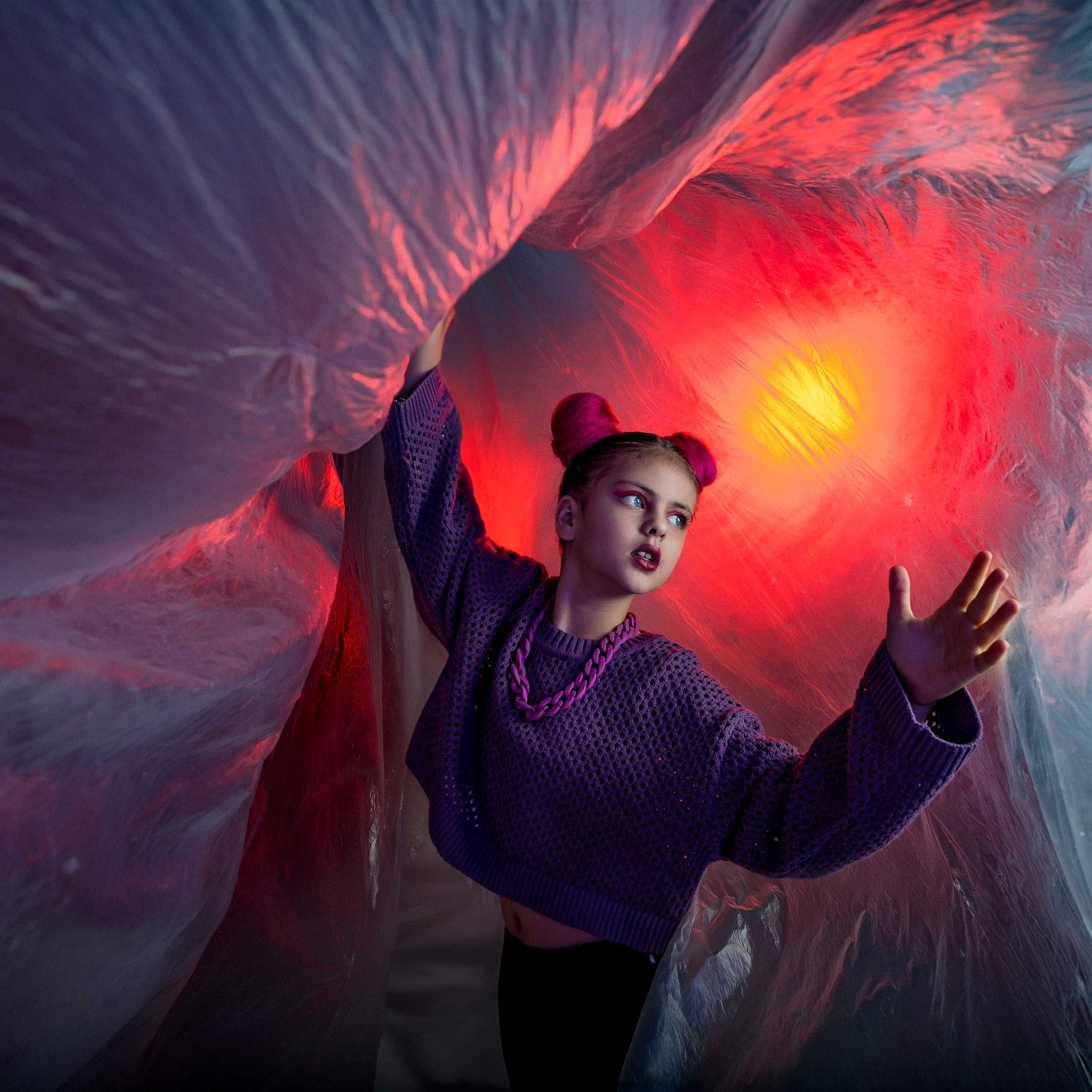 Маша Бодрина в стиле киберпанк