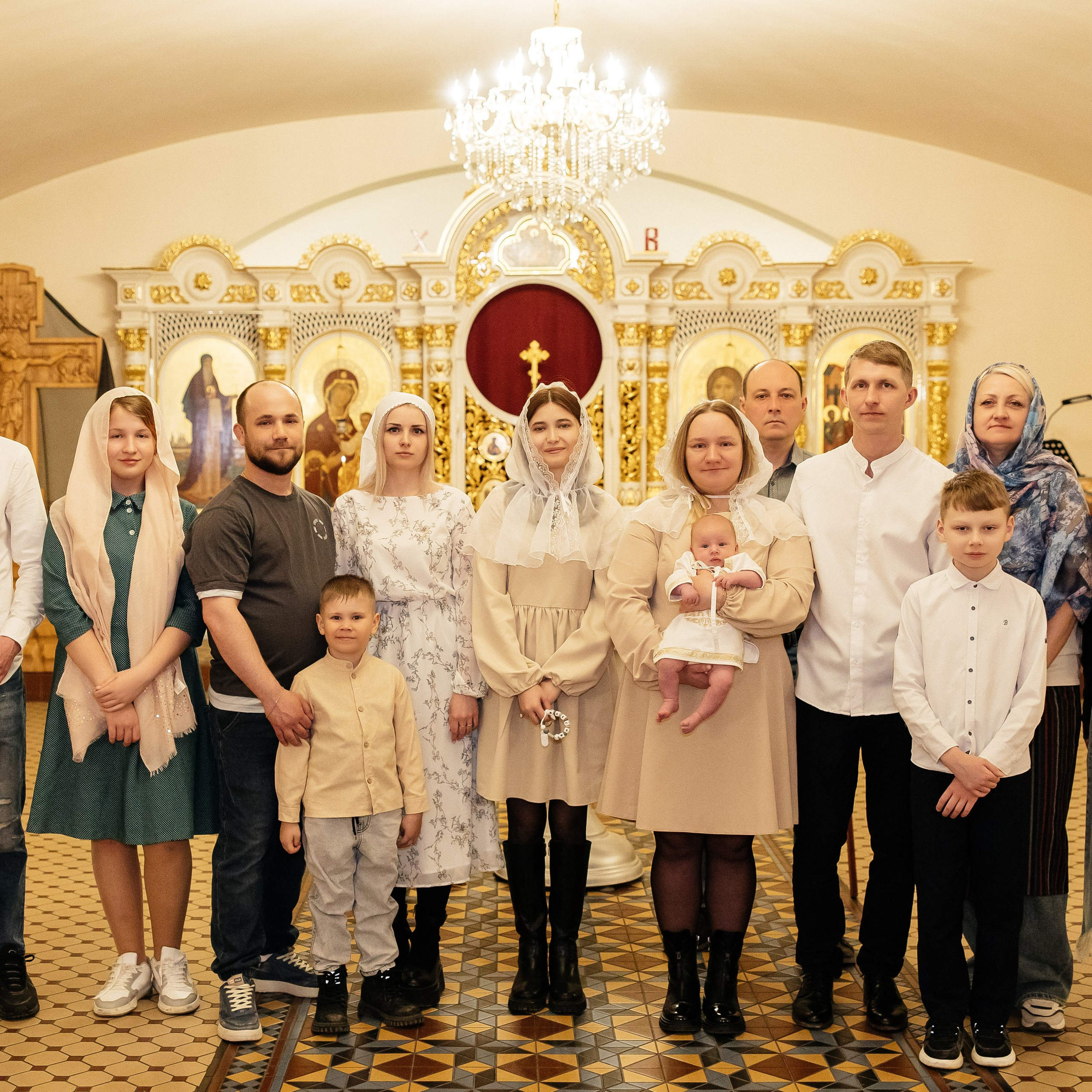 Таинство Крещения Максима и&nbsp;Александра. Храм Покрова Пресвятой Богородицы.