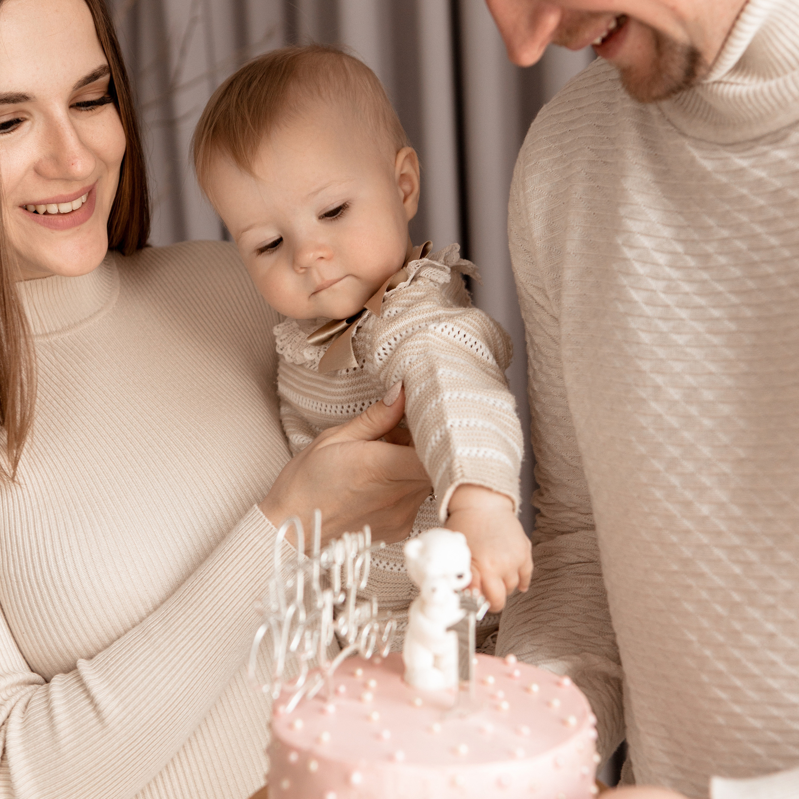 Лёша, Дана и Алиса, 1 годик