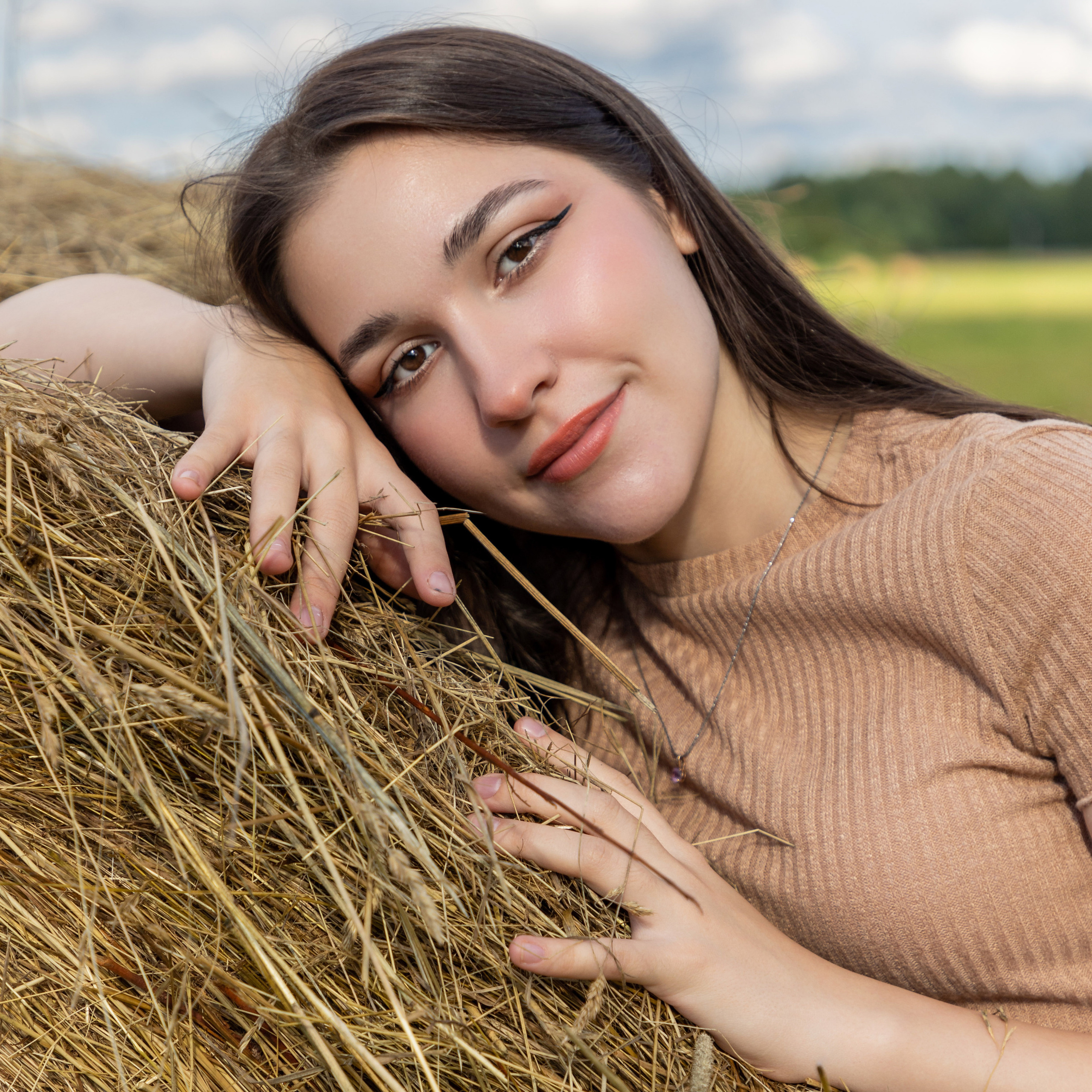 Съёмка в сене для Анастасии