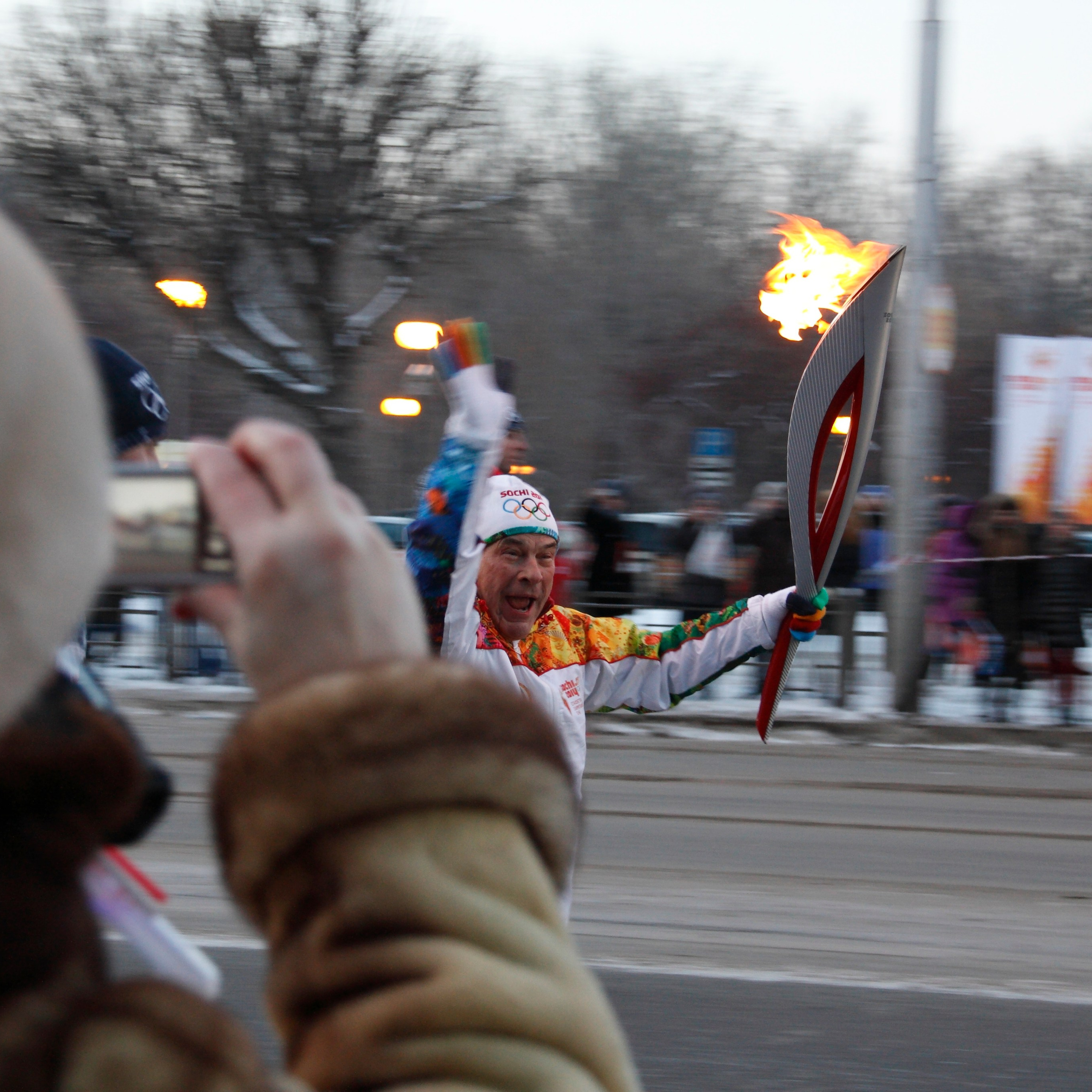Эстафета Олимпийского огня в Тюмени