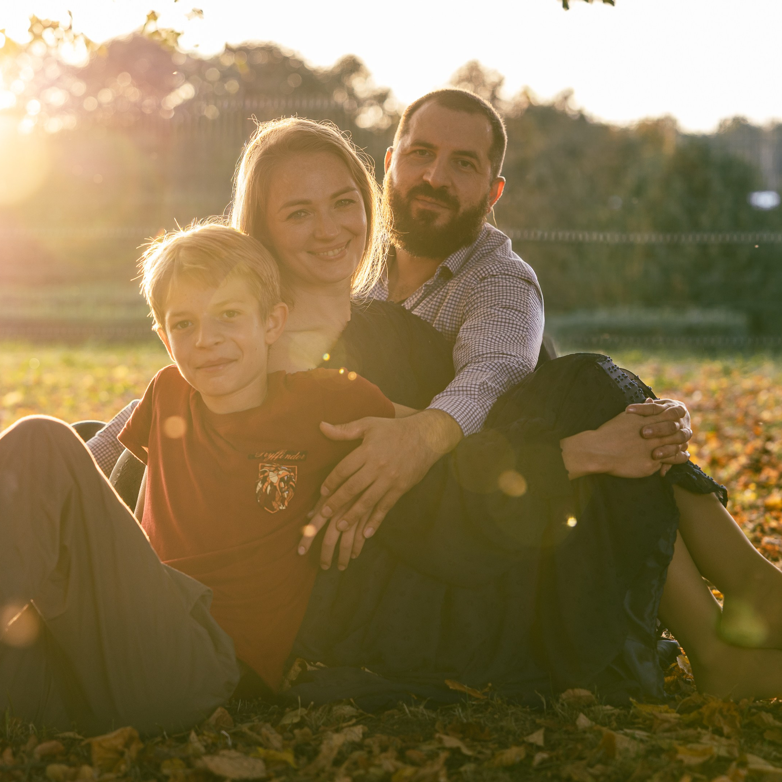 Вечерняя семейная фотосессия в парке