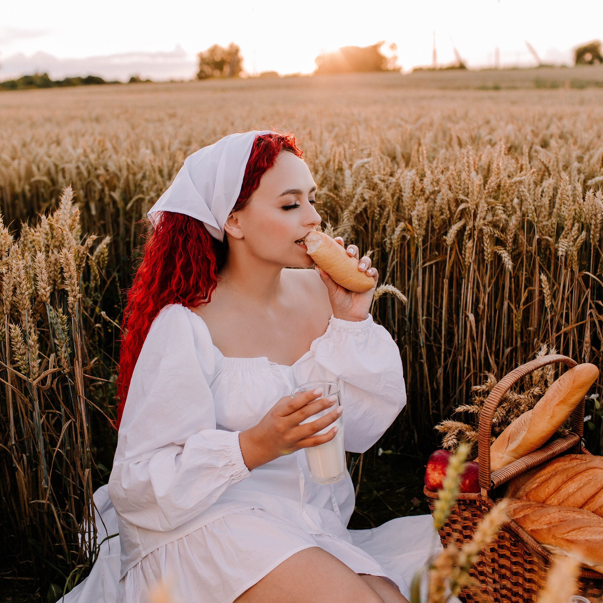 Пикник в золотом поле