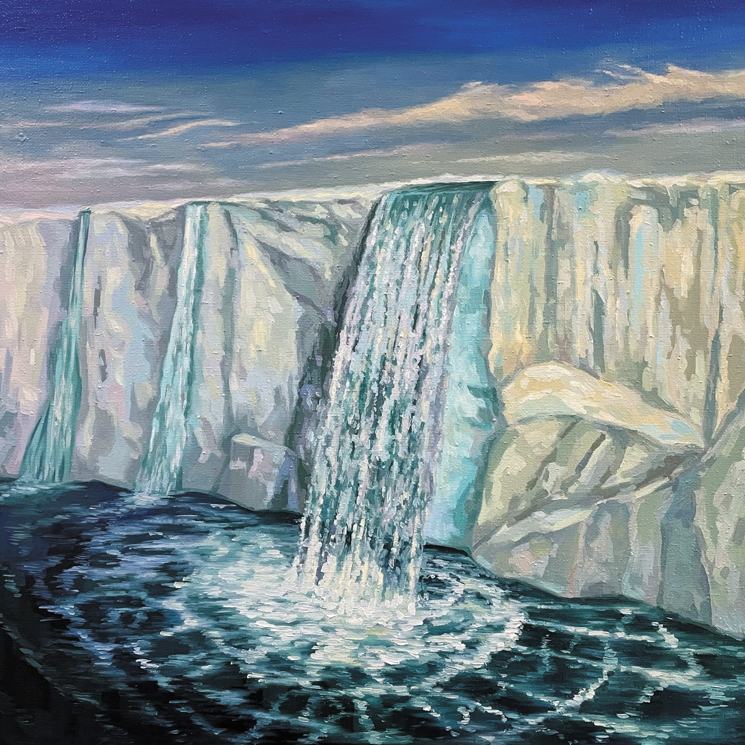 «Ледники Арктики. Пресная вода». Масло, 60х80 см., 2024