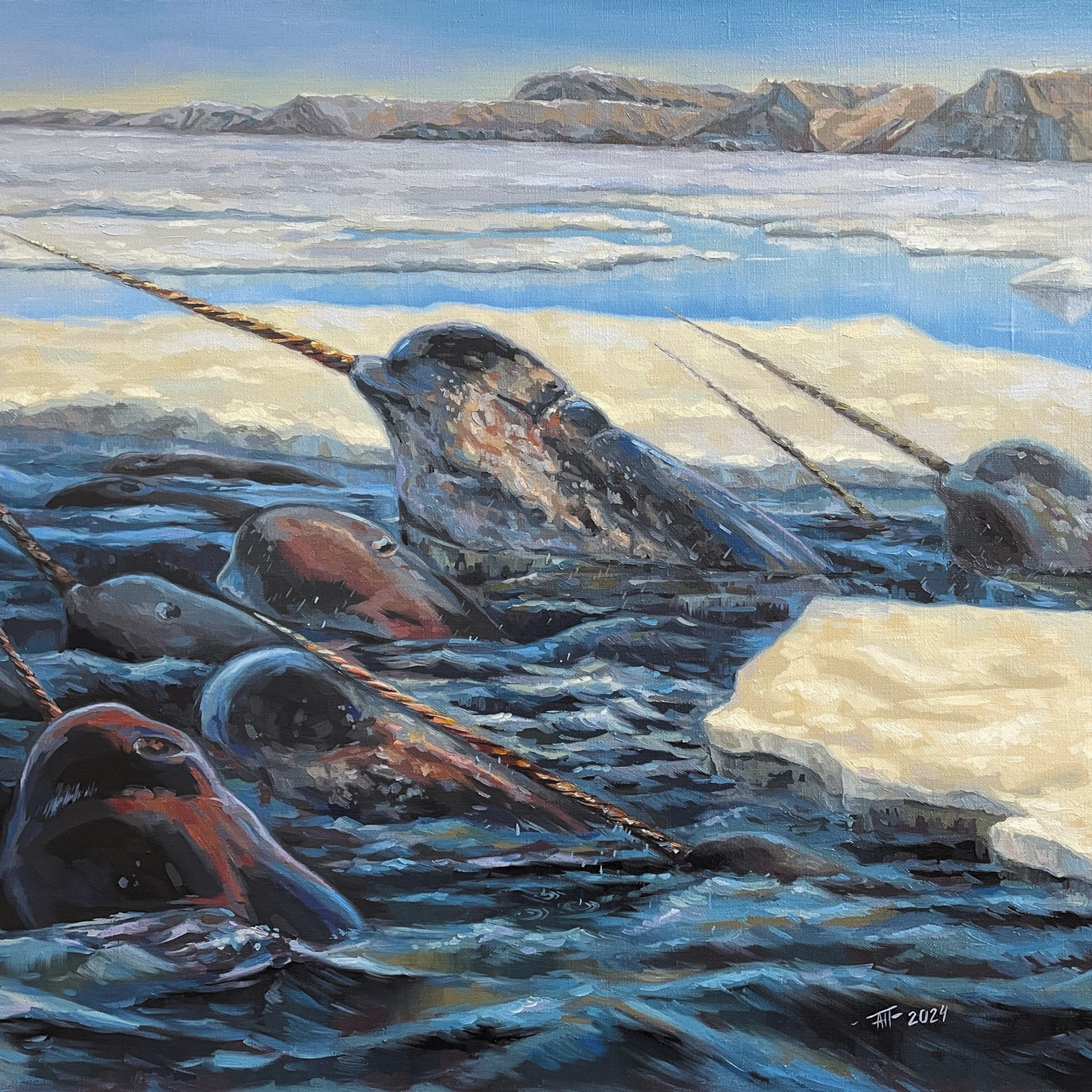 «Морской единорог». Масло, 60х80 см., 2024