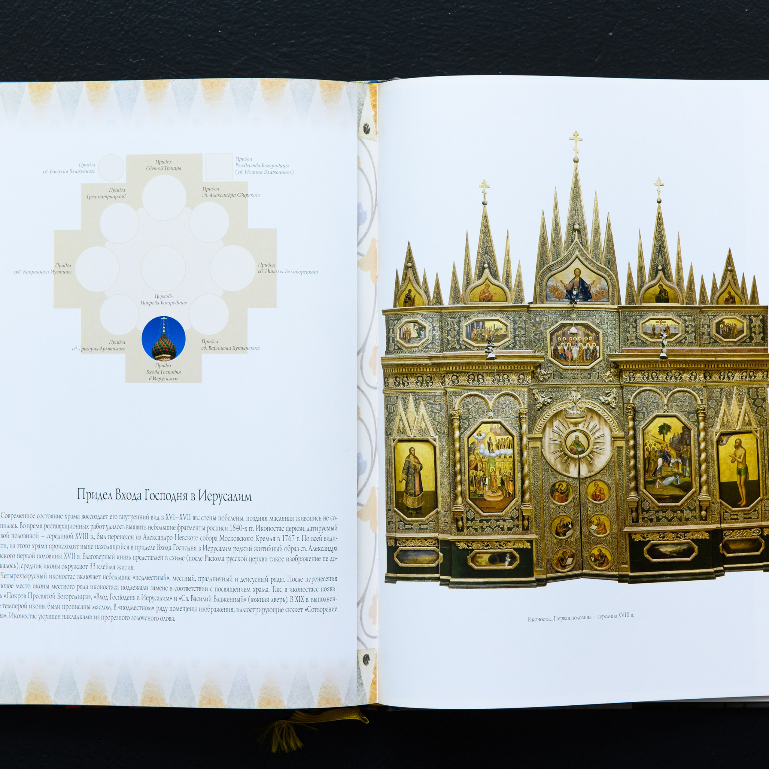 Покровский собор Храм Василия Блаженного на Красной площади. Церковь Входа Господня в Иерусалим. Иконостас.