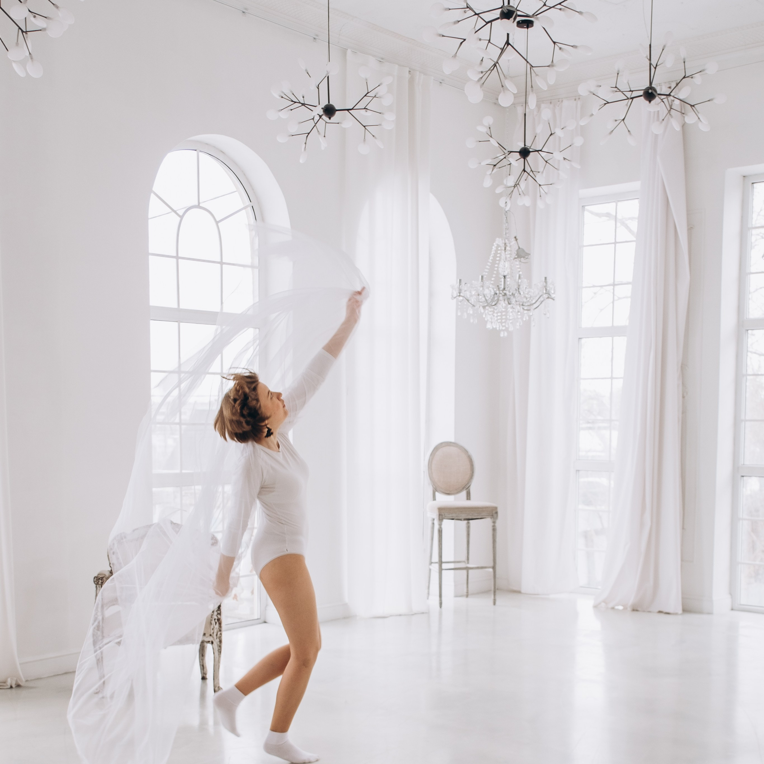 Воздушная с тканями