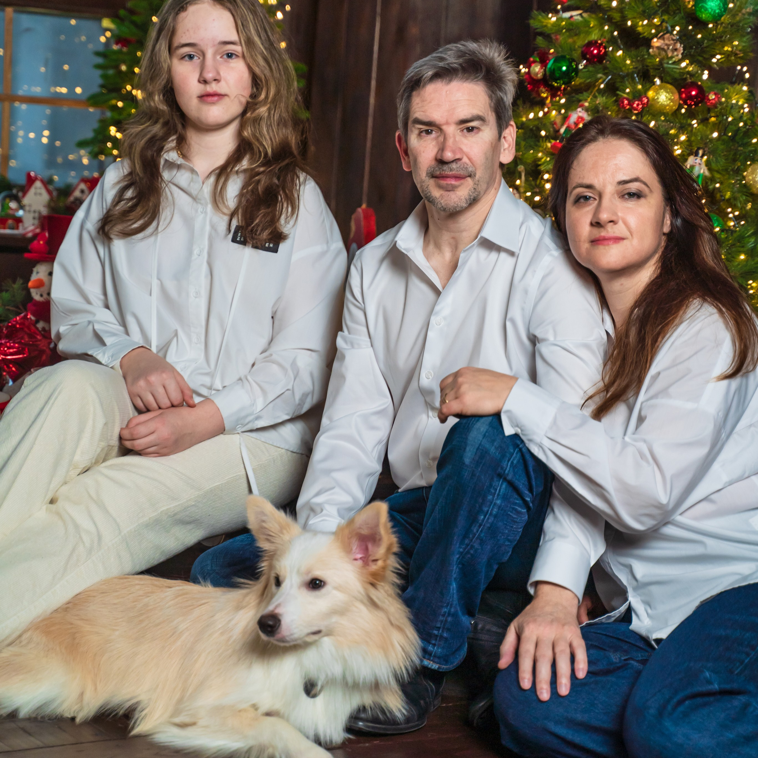 Наталья, Сергей, Аня и Барни