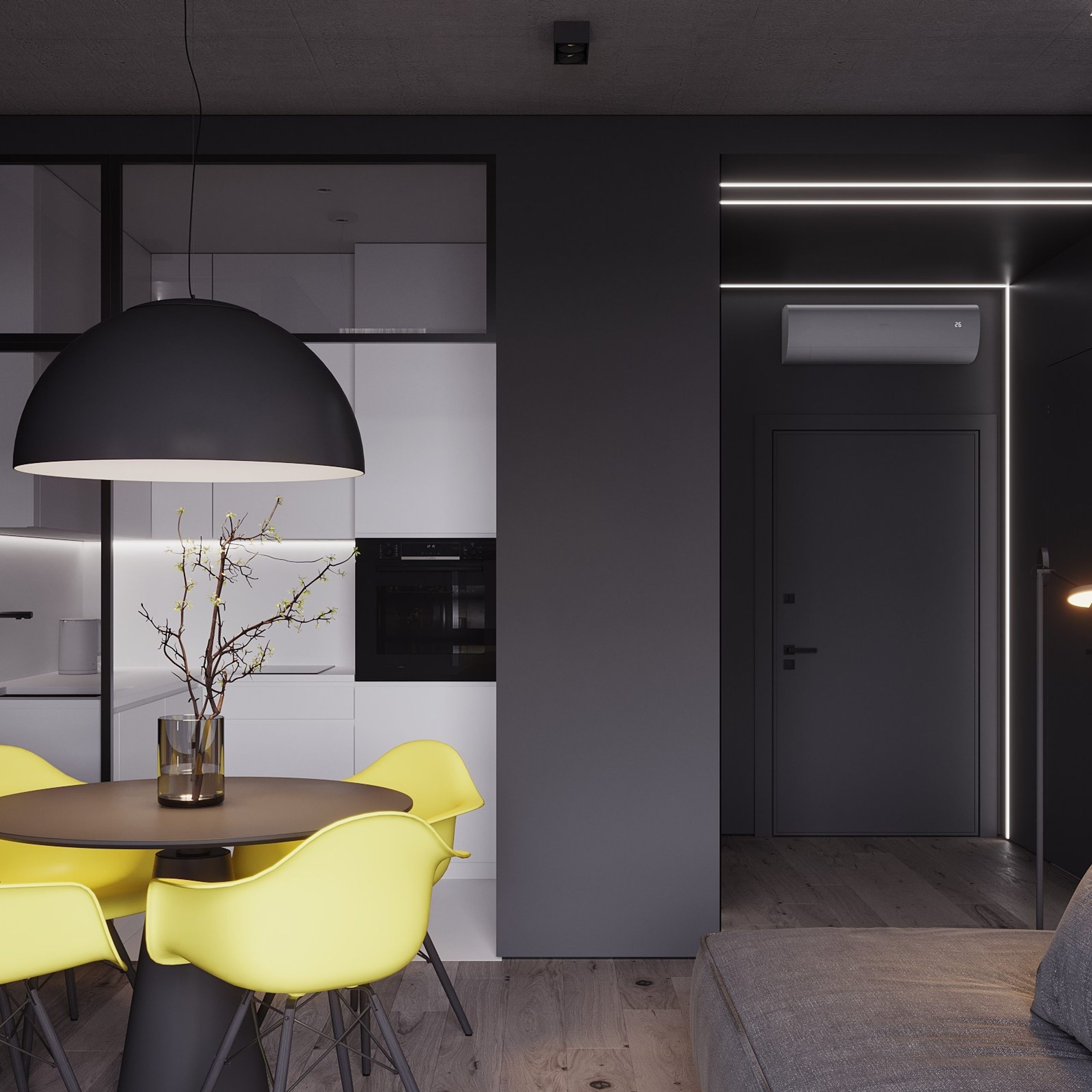 Home city. Black. Ans.render. Студия архитектурной визуализации