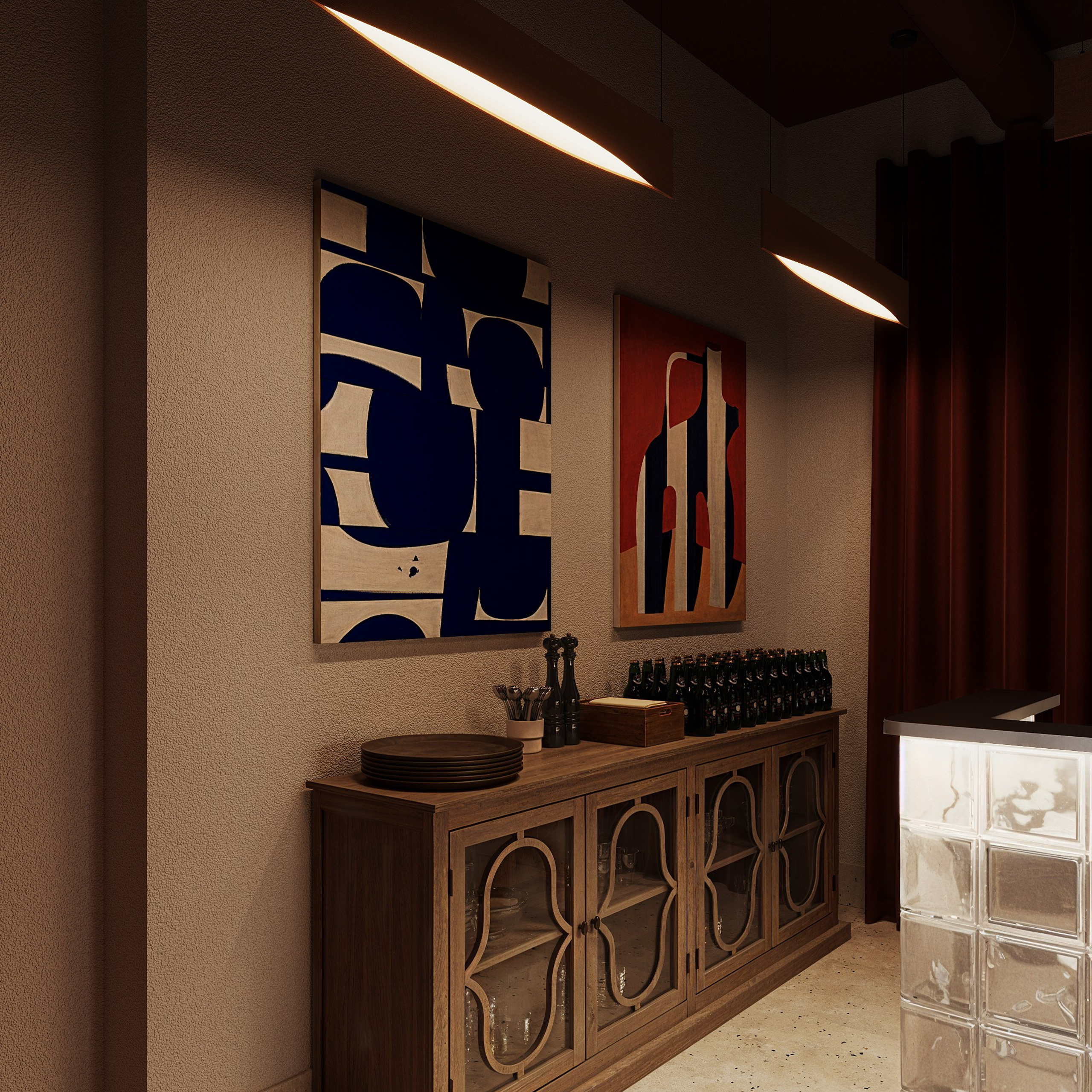 Ресторан Качуко. Ans.render. Студия архитектурной визуализации