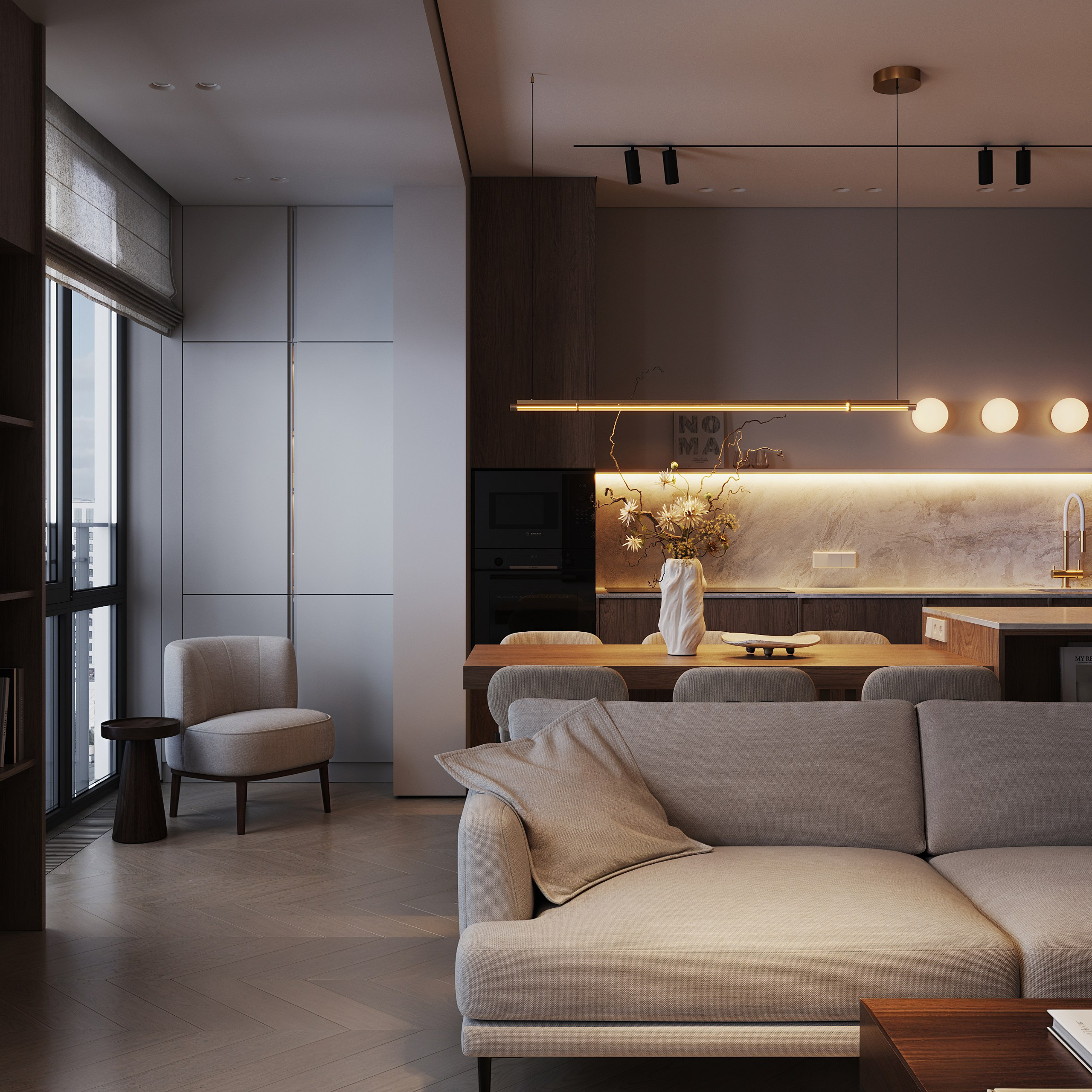 Большая семерка. Ans.render. Architectural visualisation studio
