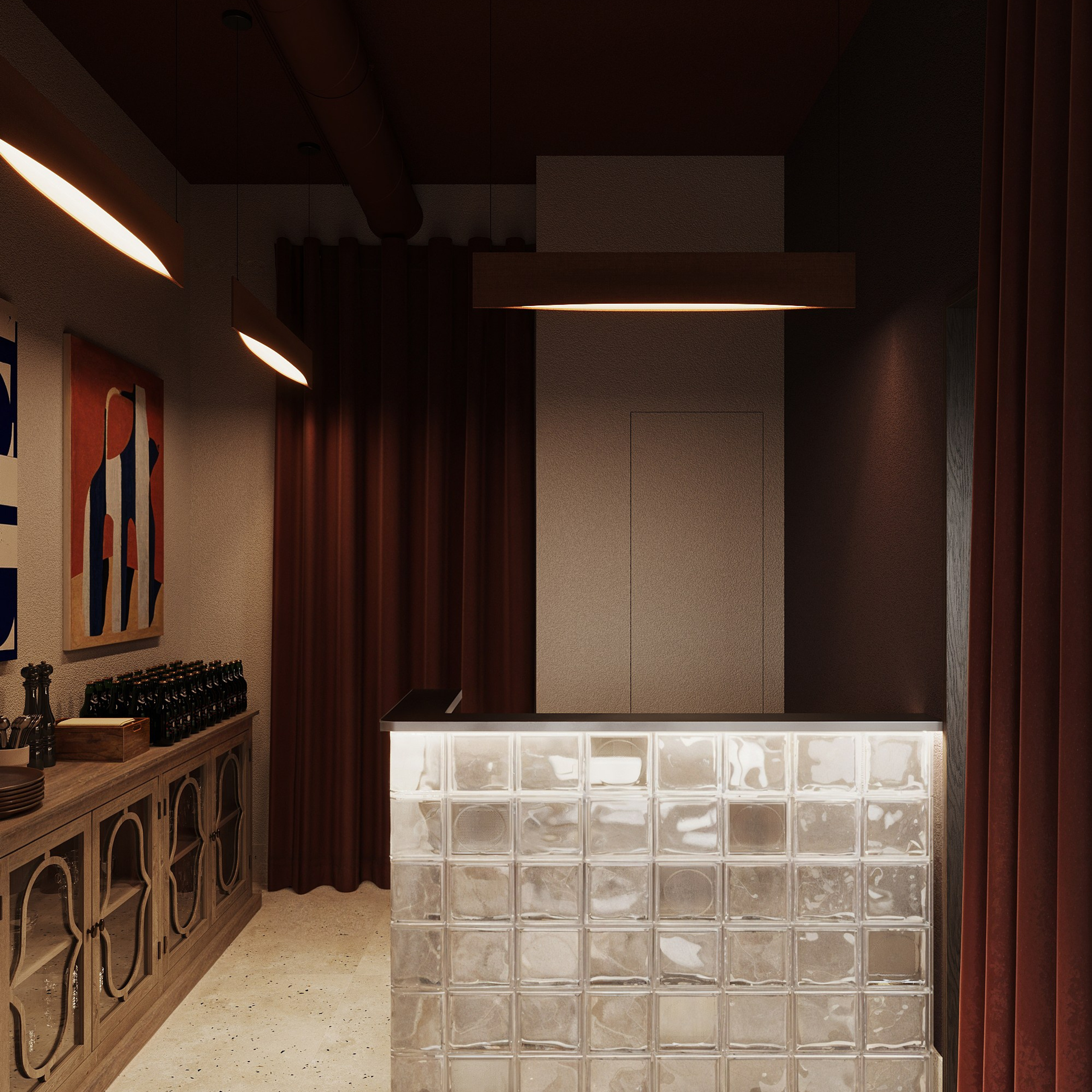 Ресторан Качуко. Ans.render. Студия архитектурной визуализации