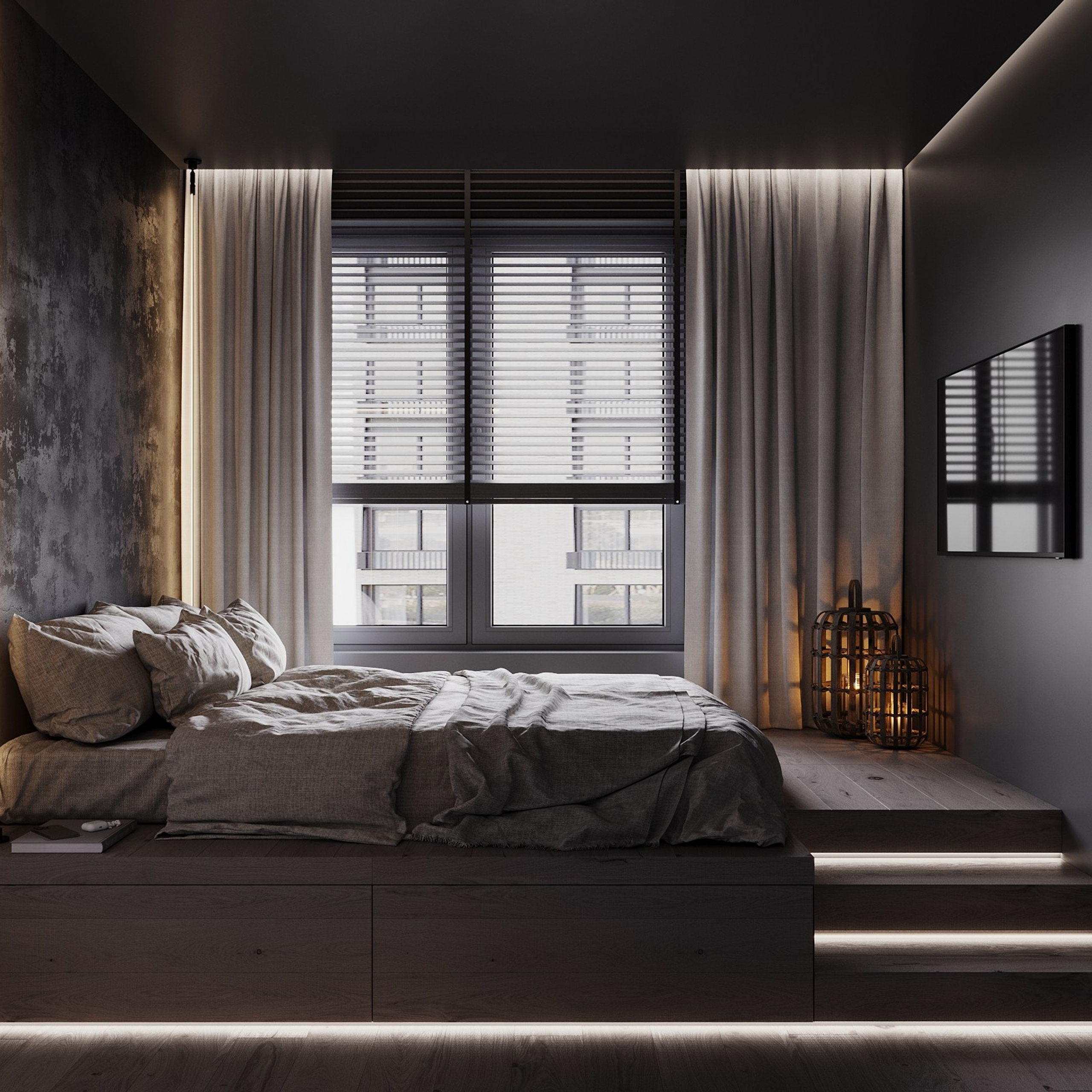 Home city. Black. Ans.render. Студия архитектурной визуализации