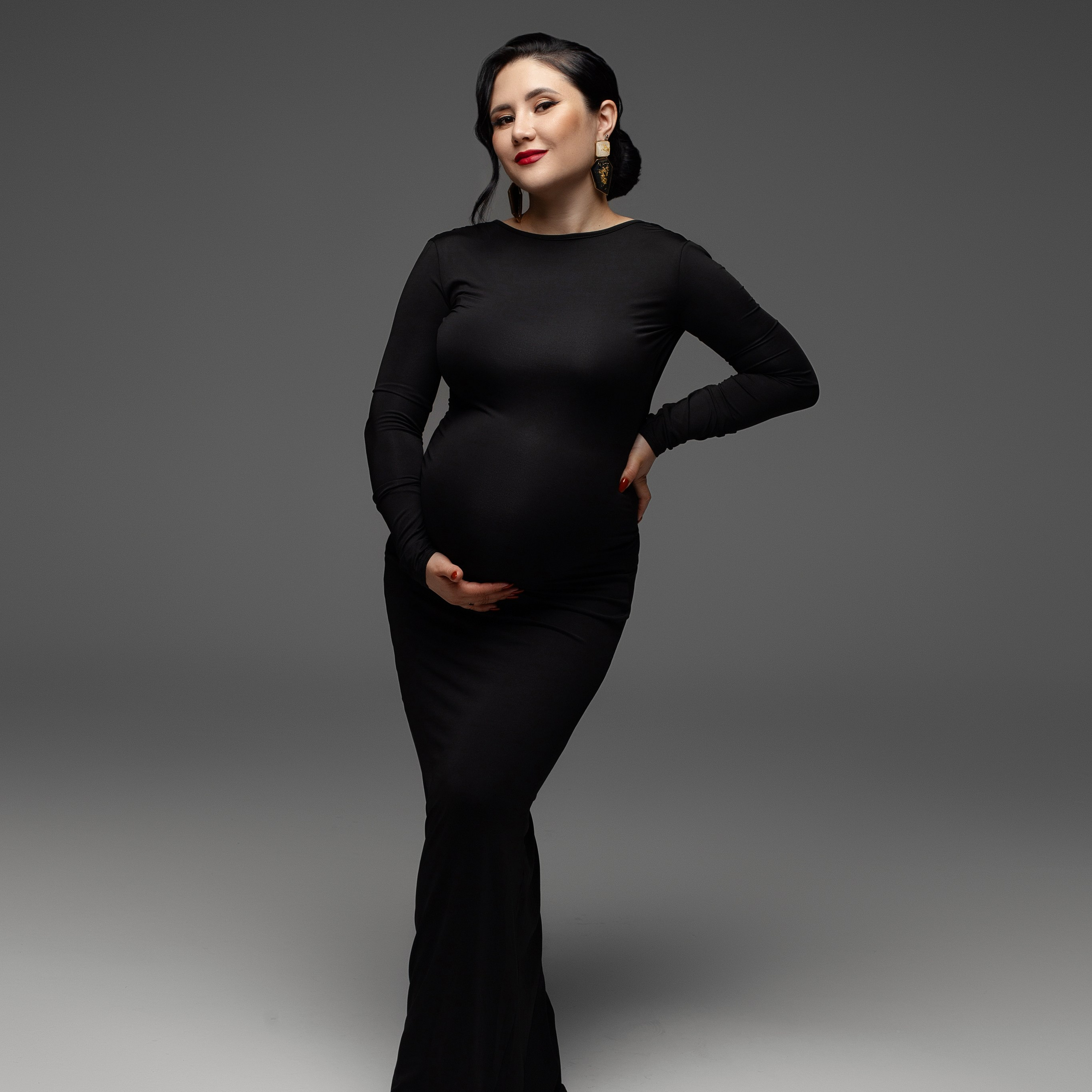 Черное платье двухсторонне с разрезом (42,44,46,48)