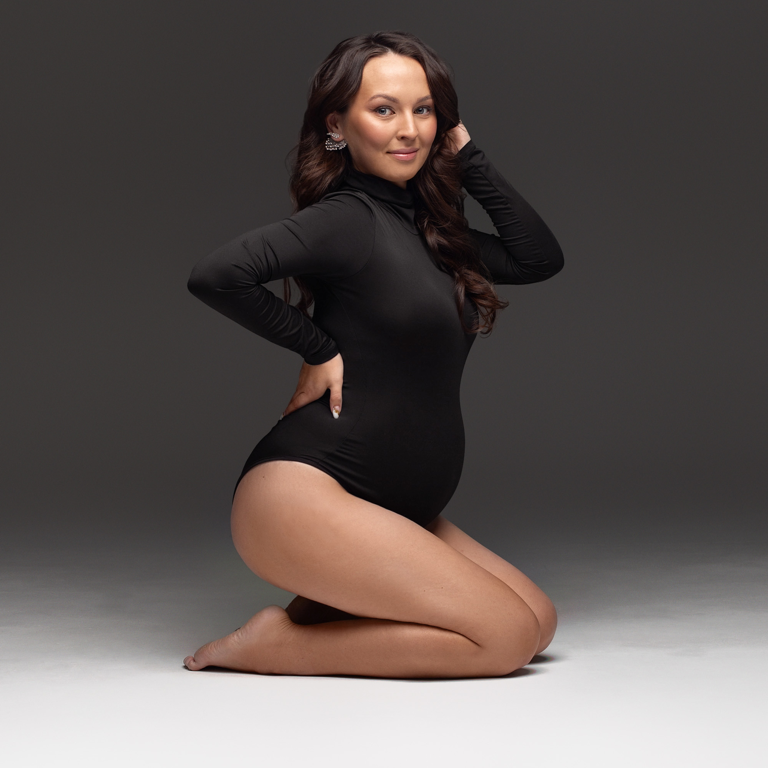 Черный боди водолазкой (42,44,46,48)