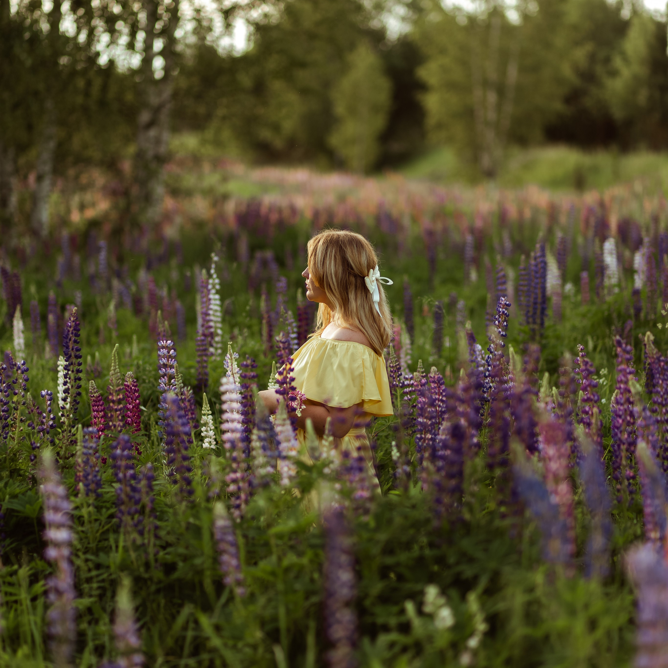 В поле с люпинами). Свадебный и семейный фотограф Можга-Ижевск Ксения Романова