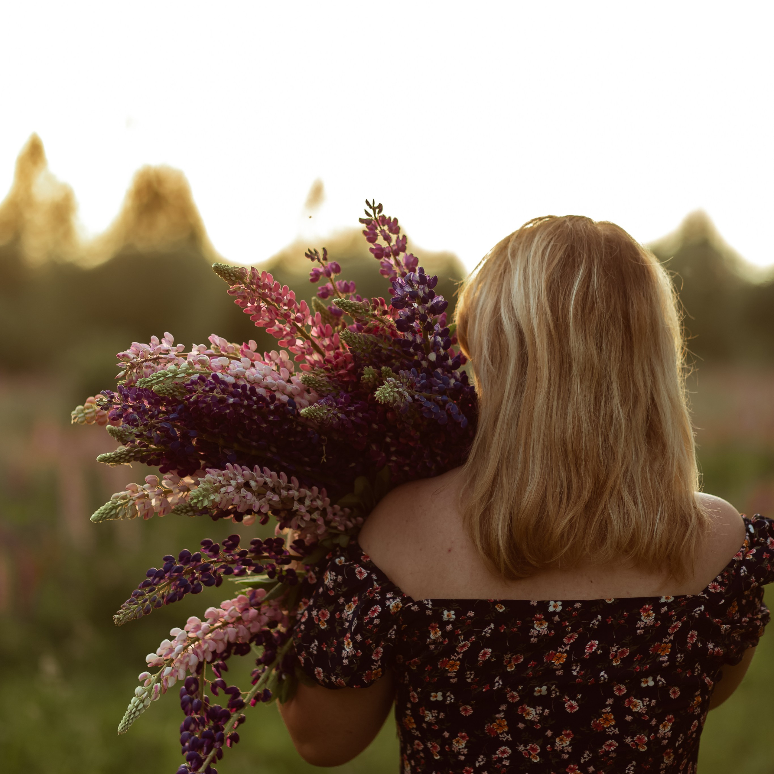 В поле с люпинами). Свадебный и семейный фотограф Можга-Ижевск Ксения Романова