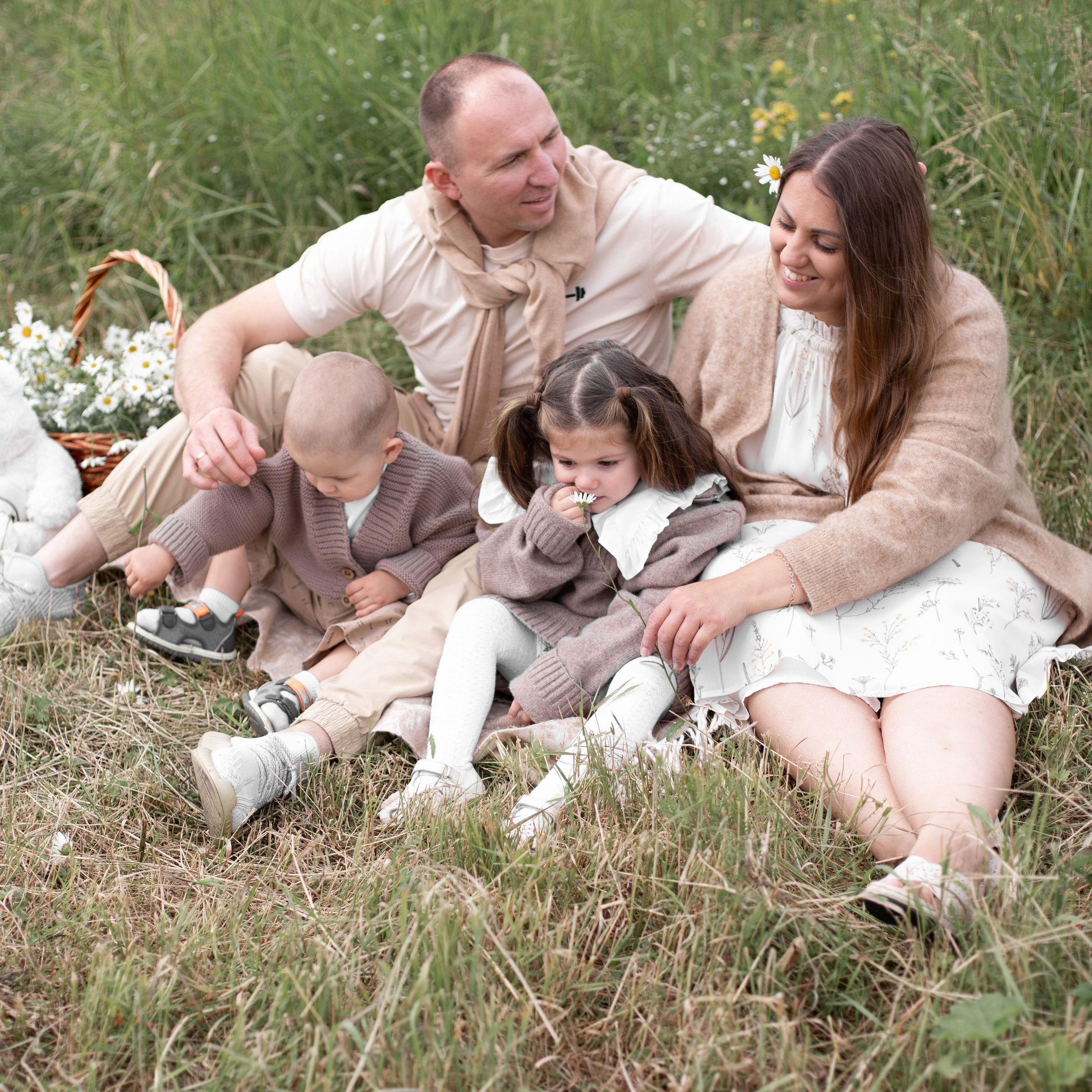 Ольга, Федор, Ксюша и Дима