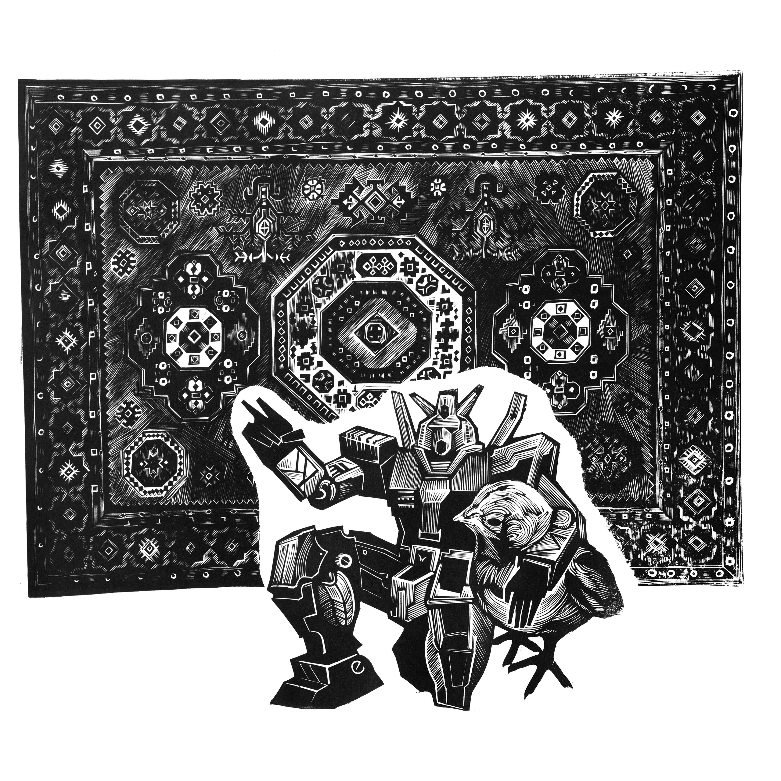 Робоцып на фоне ковра. Серпухова