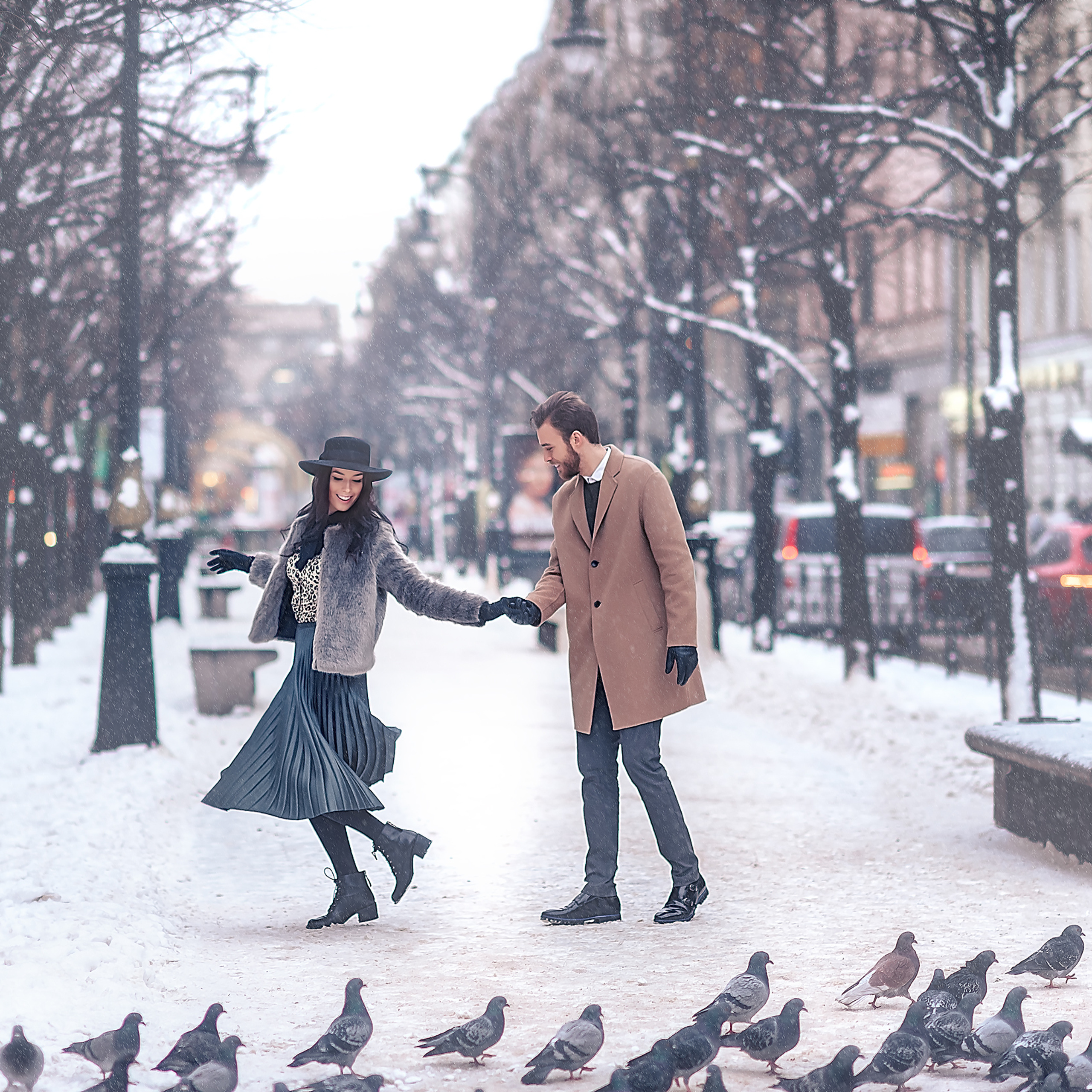 Вита и Сергей (прогулка зима). Фотограф в Санкт-Петербурге Наталья Прядильщикова