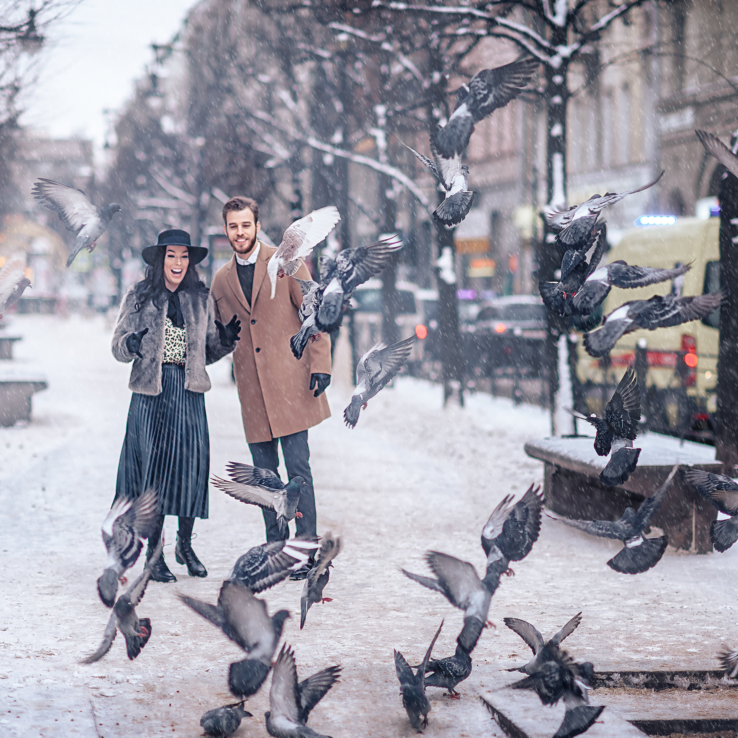 Вита и Сергей (прогулка зима). Фотограф в Санкт-Петербурге Наталья Прядильщикова