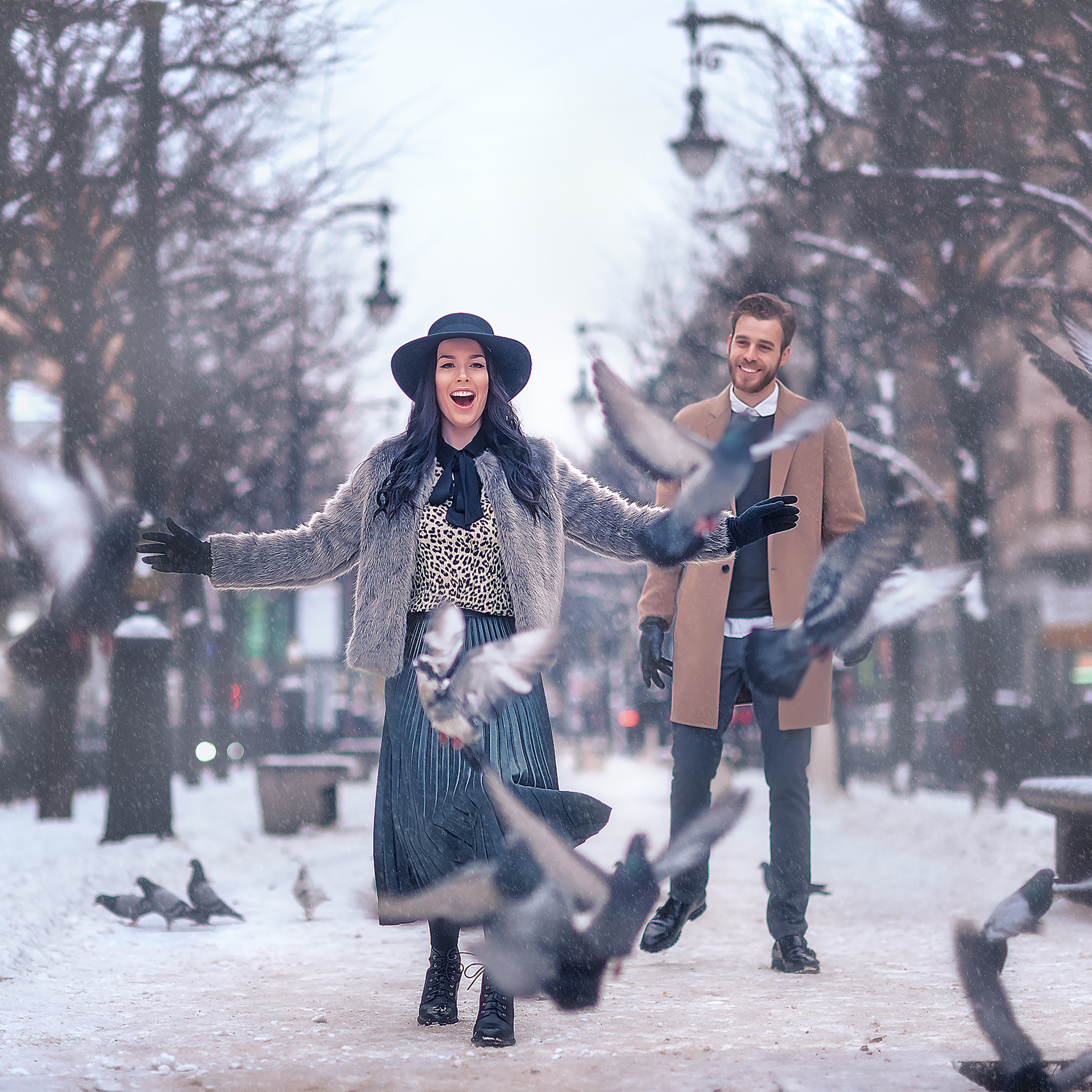 Вита и Сергей (прогулка зима). Фотограф в Санкт-Петербурге Наталья Прядильщикова