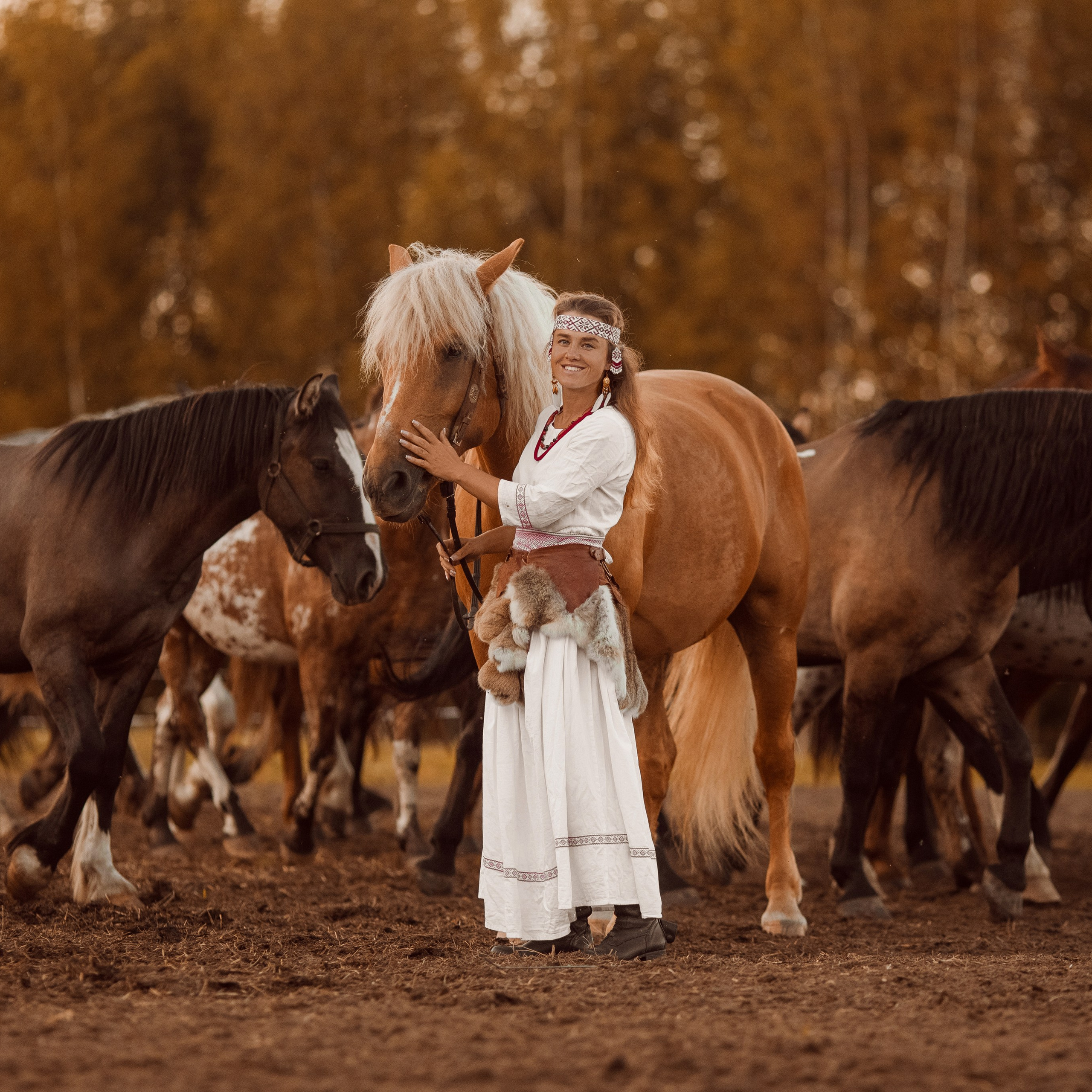 Фотосессия в табуне лошадей