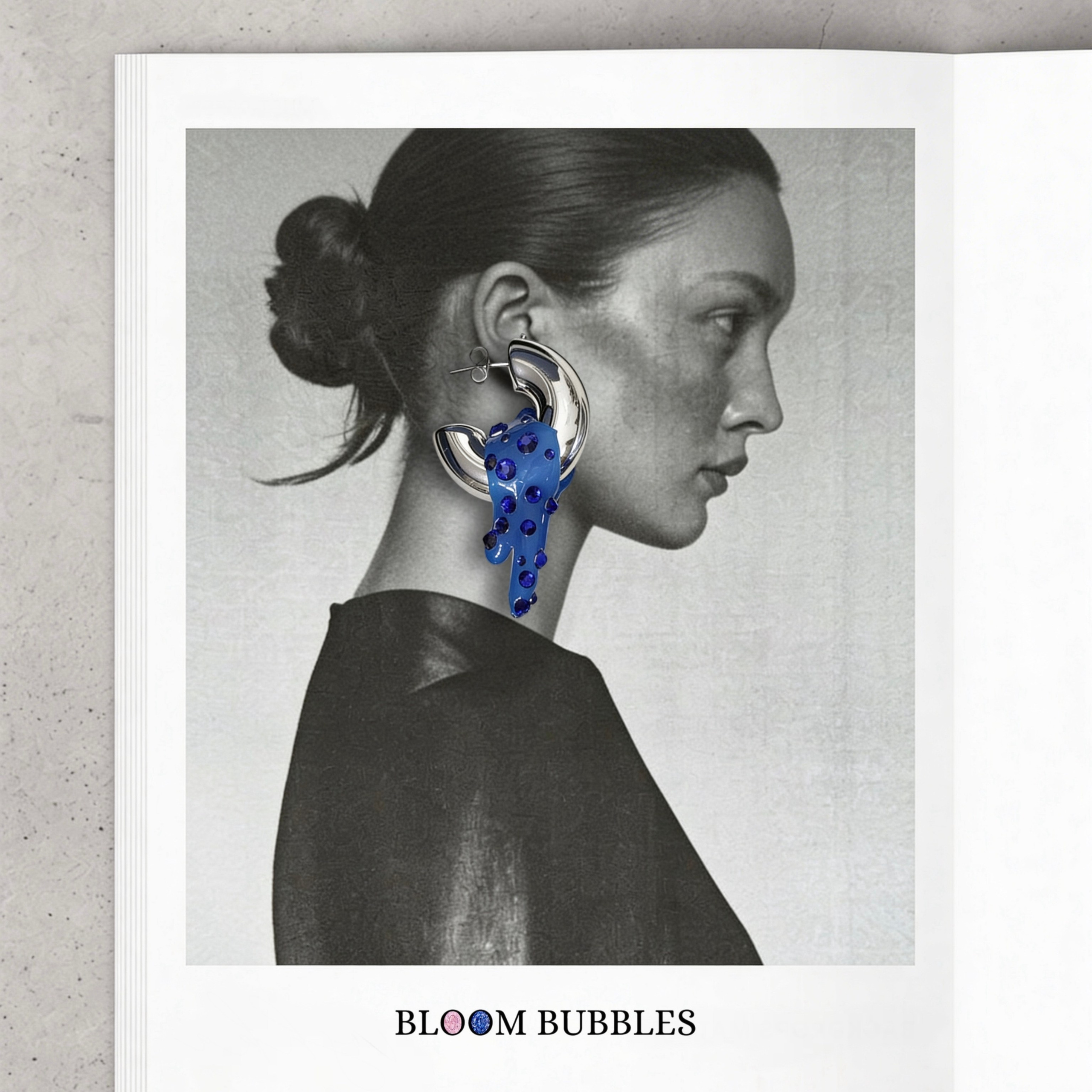 Серьги ГОЛУБАЯ ЛАГУНА. Bloom Bubbles