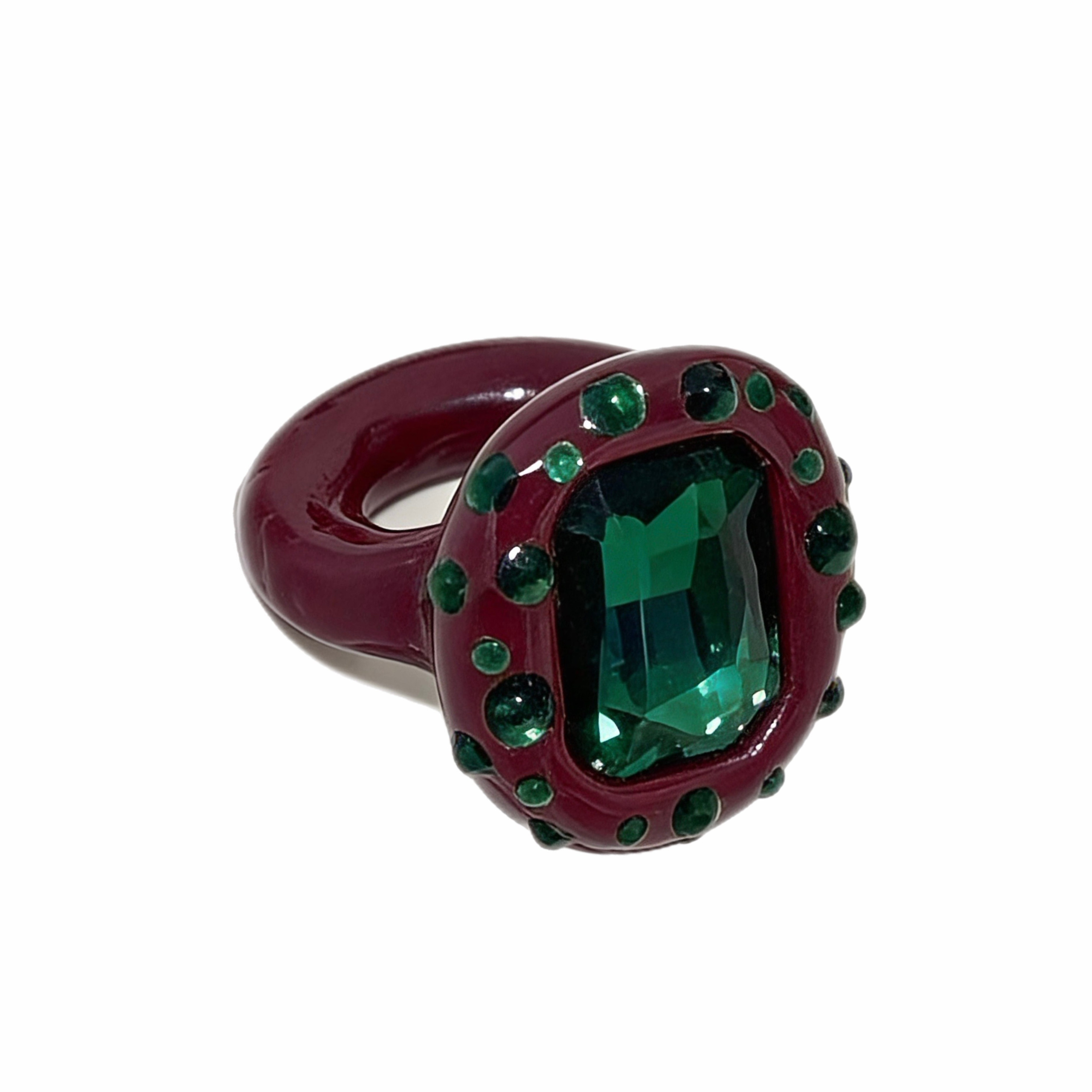 Кольцо ИЗУМРУДНАЯ СИМФОНИЯ. Bloom Bubbles