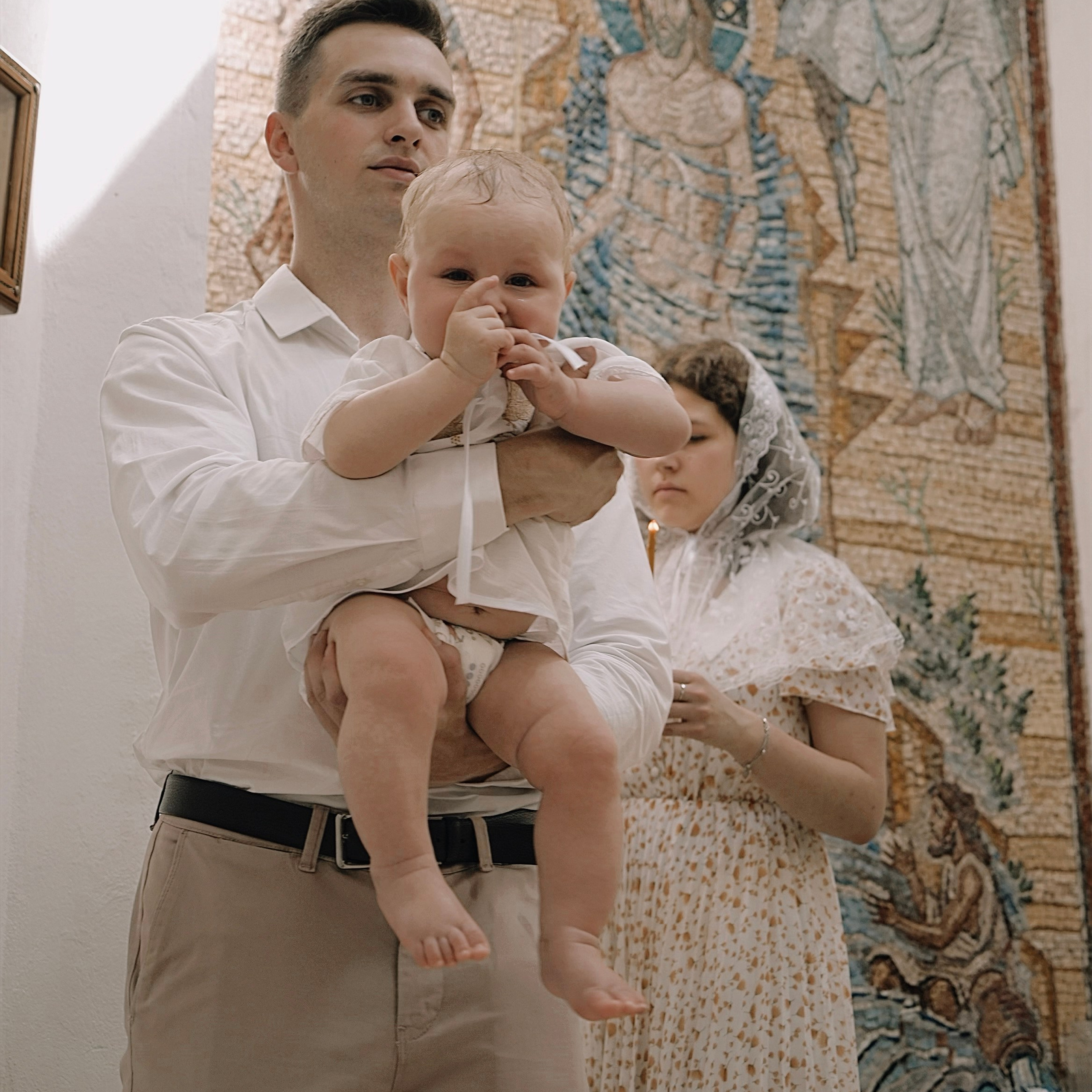 Крестины ребенка. Видеомейкер и фотограф Кэтрин.Филм