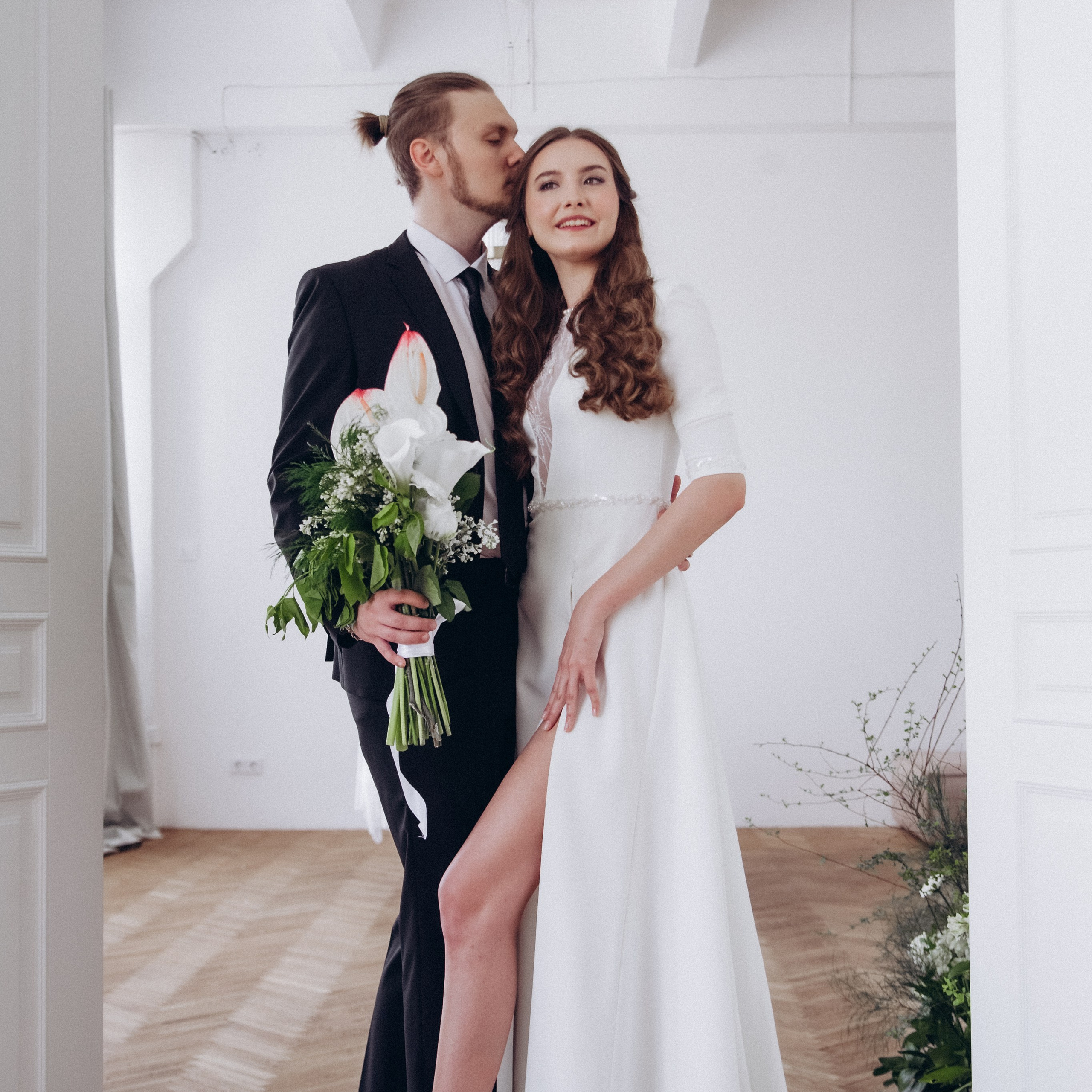 Студийная съемка жениха и невесты. Фотограф Дарья Пудовкина Москва, Московская область