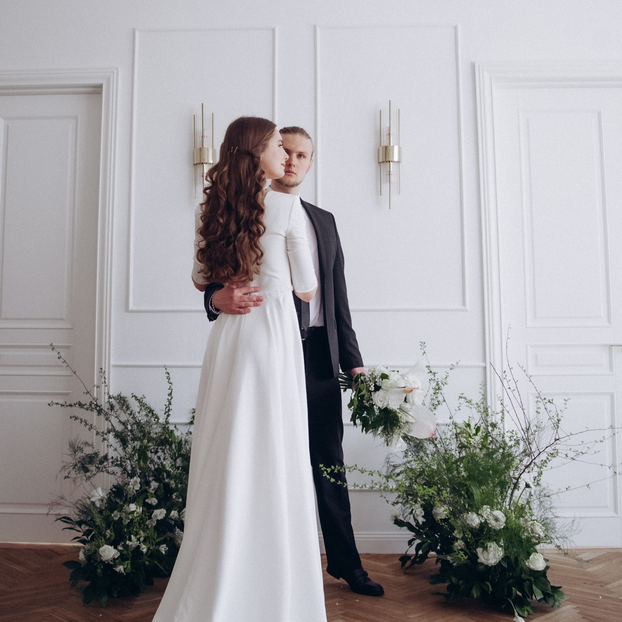 Студийная съемка жениха и невесты. Фотограф Дарья Пудовкина Москва, Московская область