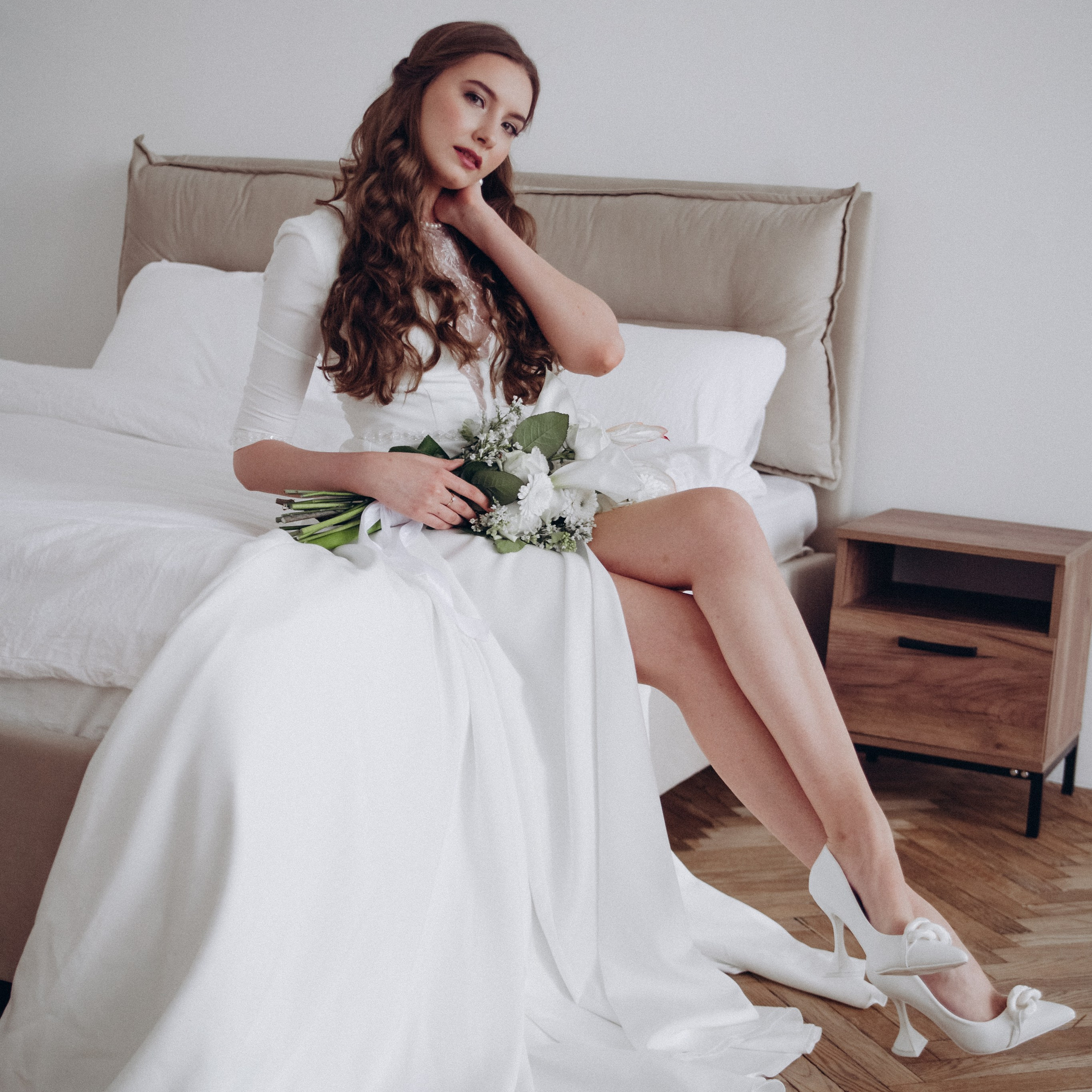 Студийная съемка жениха и невесты. Фотограф Дарья Пудовкина Москва, Московская область