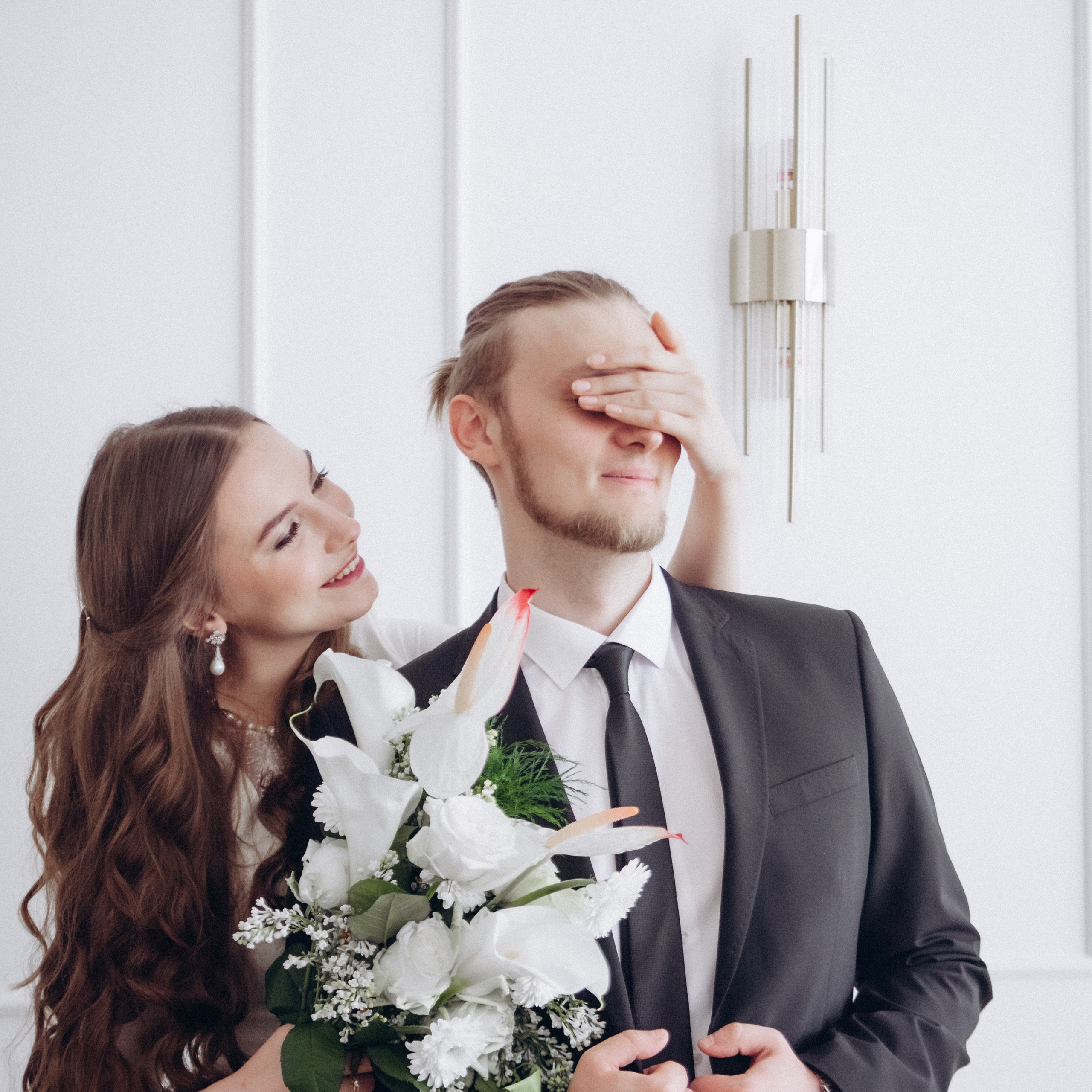 Студийная съемка жениха и невесты. Фотограф Дарья Пудовкина Москва, Московская область