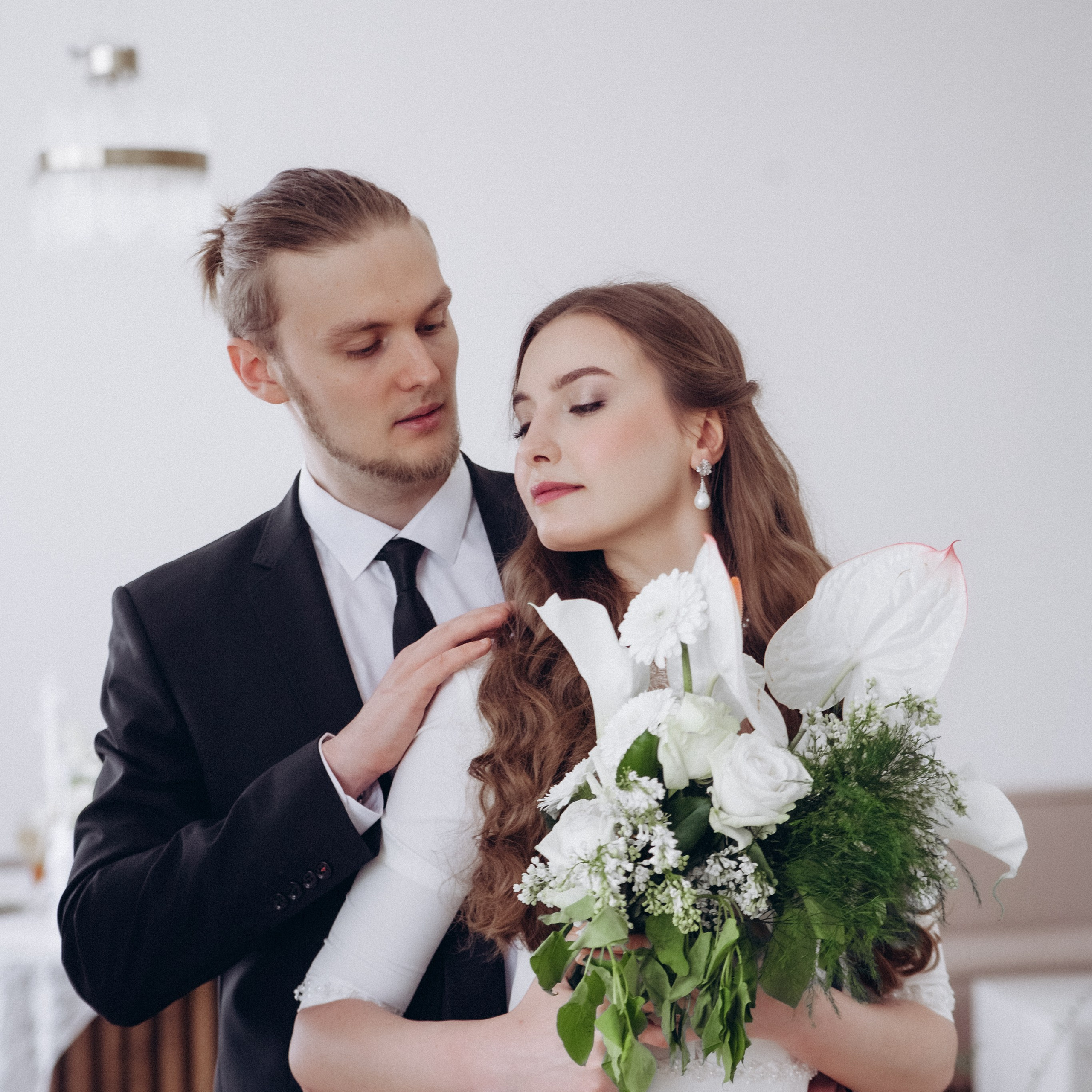 Студийная съемка жениха и невесты. Фотограф Дарья Пудовкина Москва, Московская область