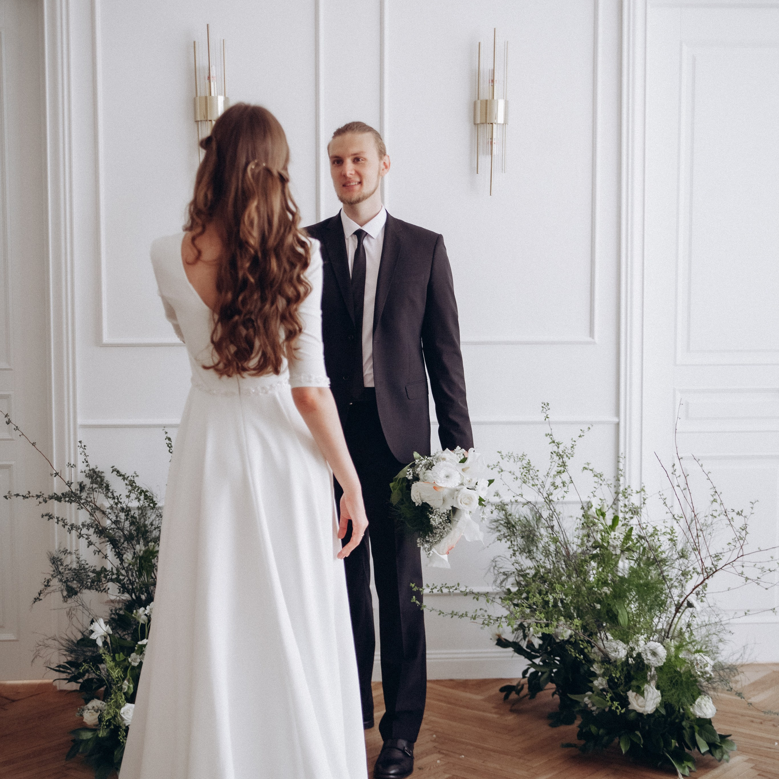 Студийная съемка жениха и невесты. Фотограф Дарья Пудовкина Москва, Московская область