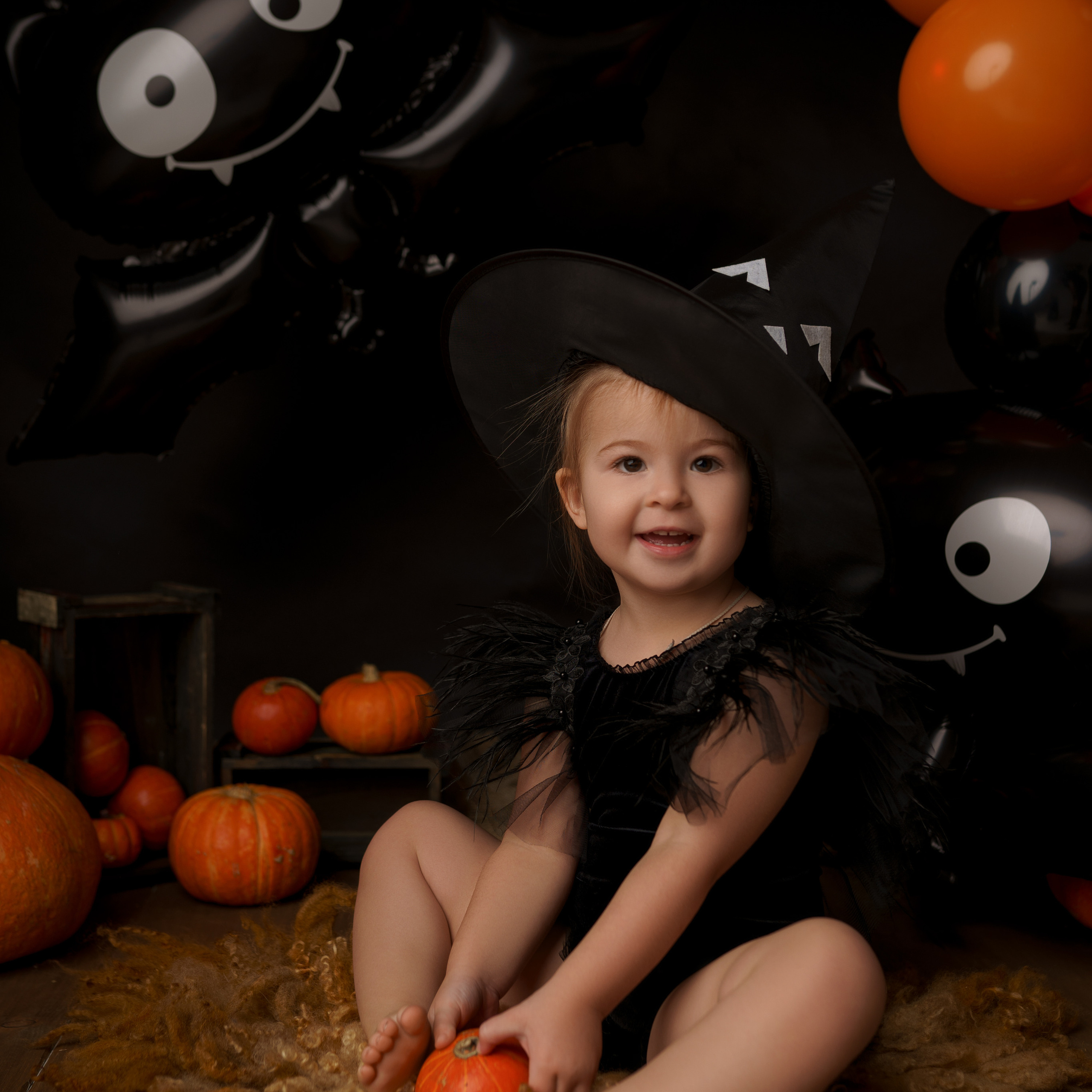 Осень в стиле Хэллоуин. Детский, семейный фотограф: newborn, беременность, годовасие, репортаж. Москва