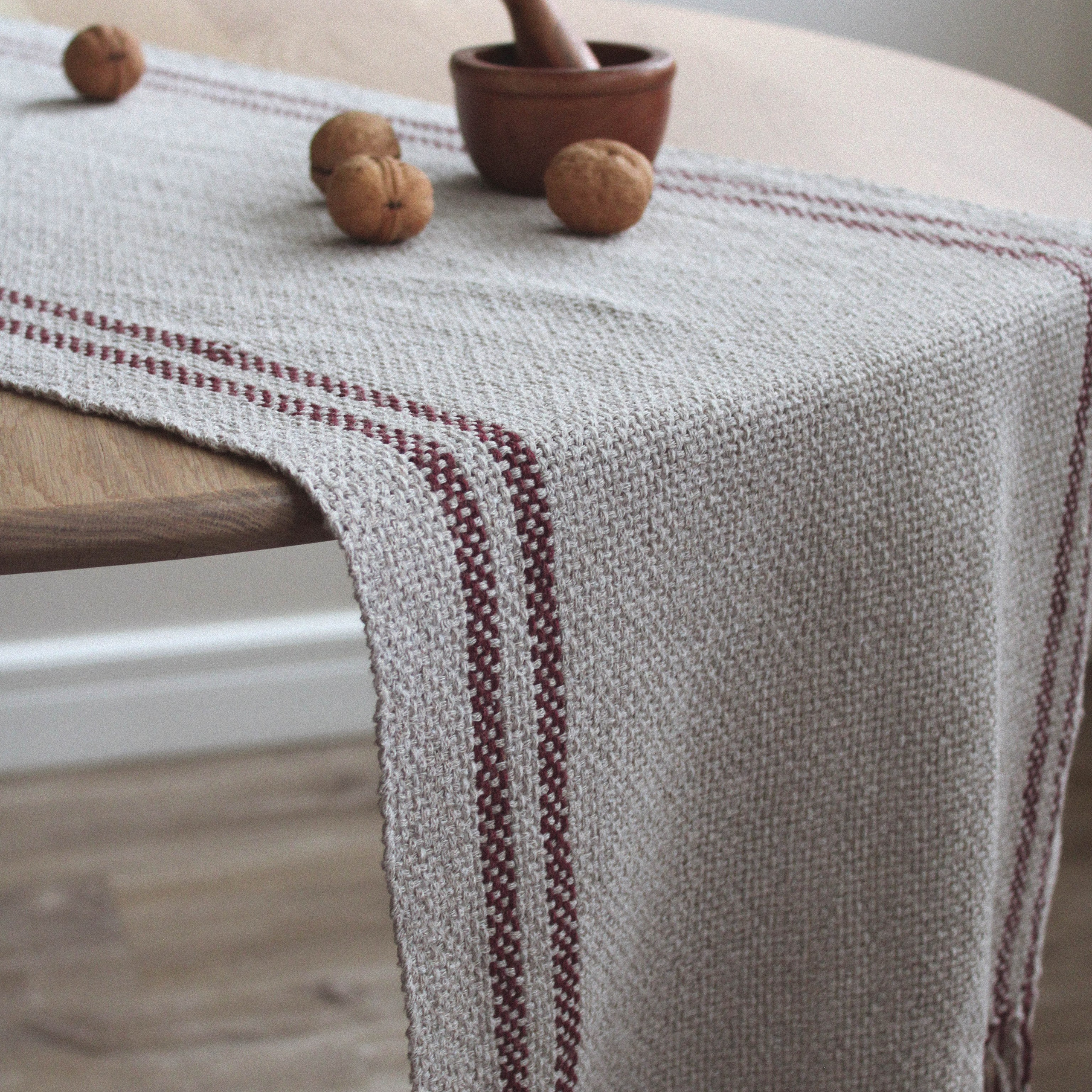 Дорожка «Гранат». Авторские тканые полотна из натуральных материалов