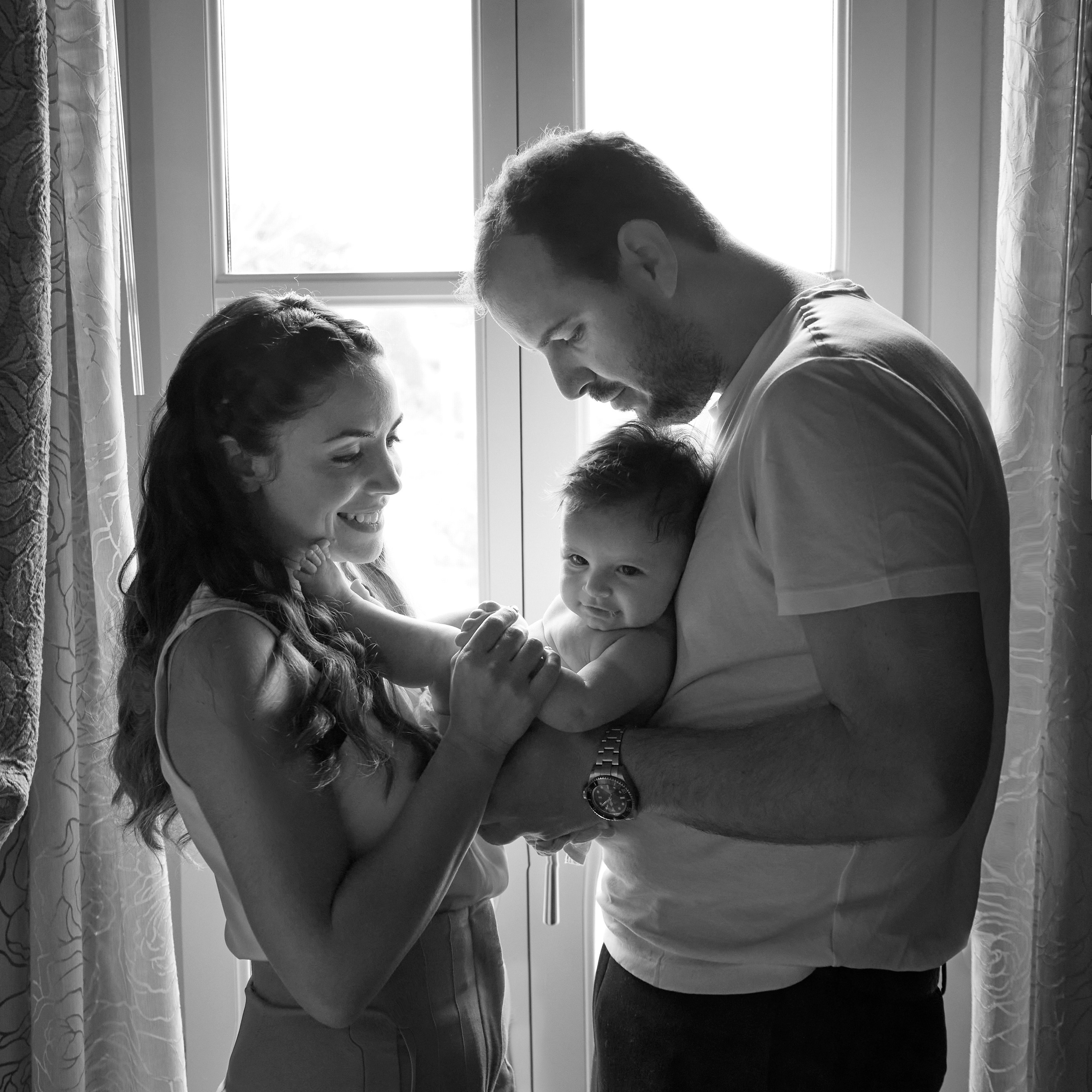 Sessione fotografica di familia a casa