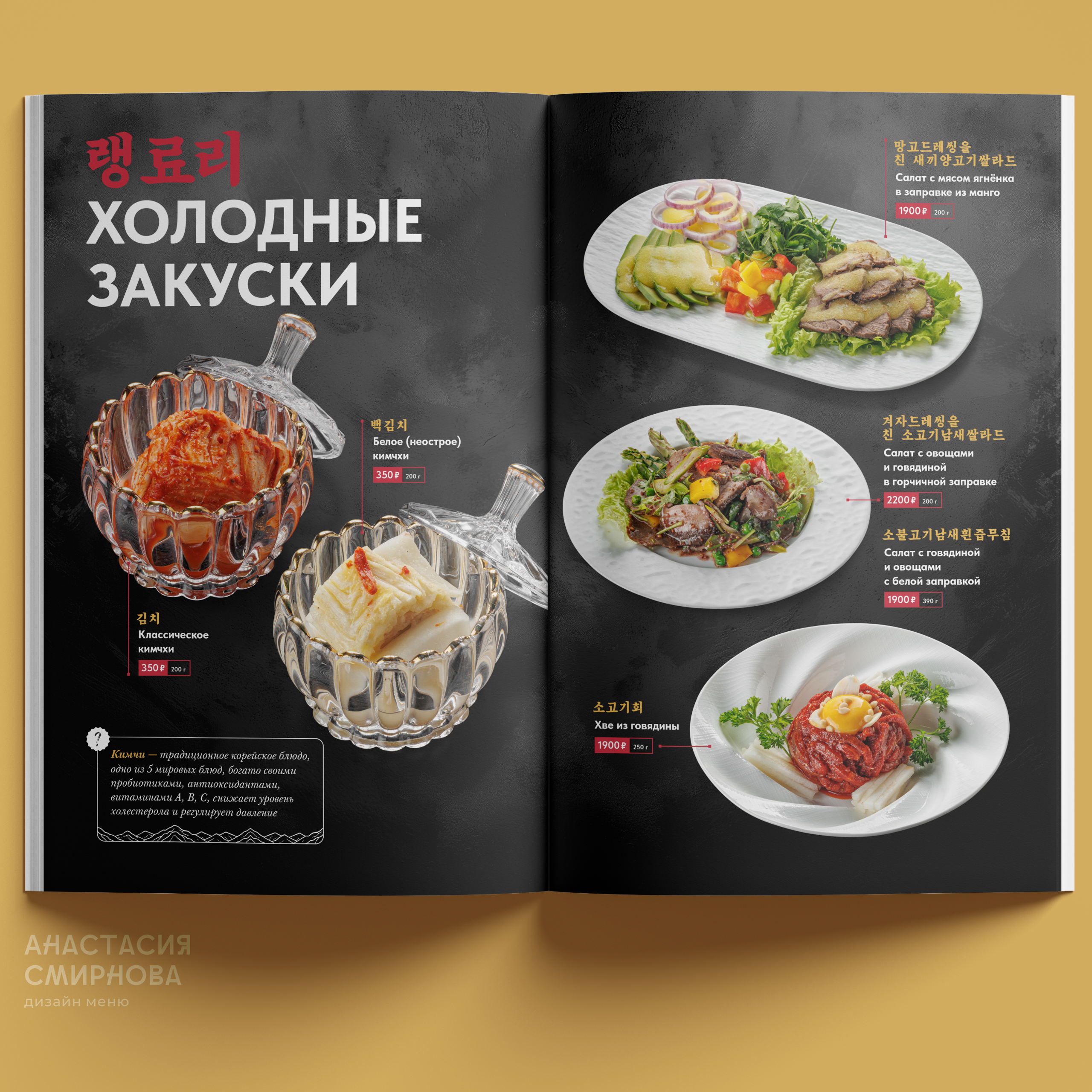 Дизайн меню ресторан «Сынри»