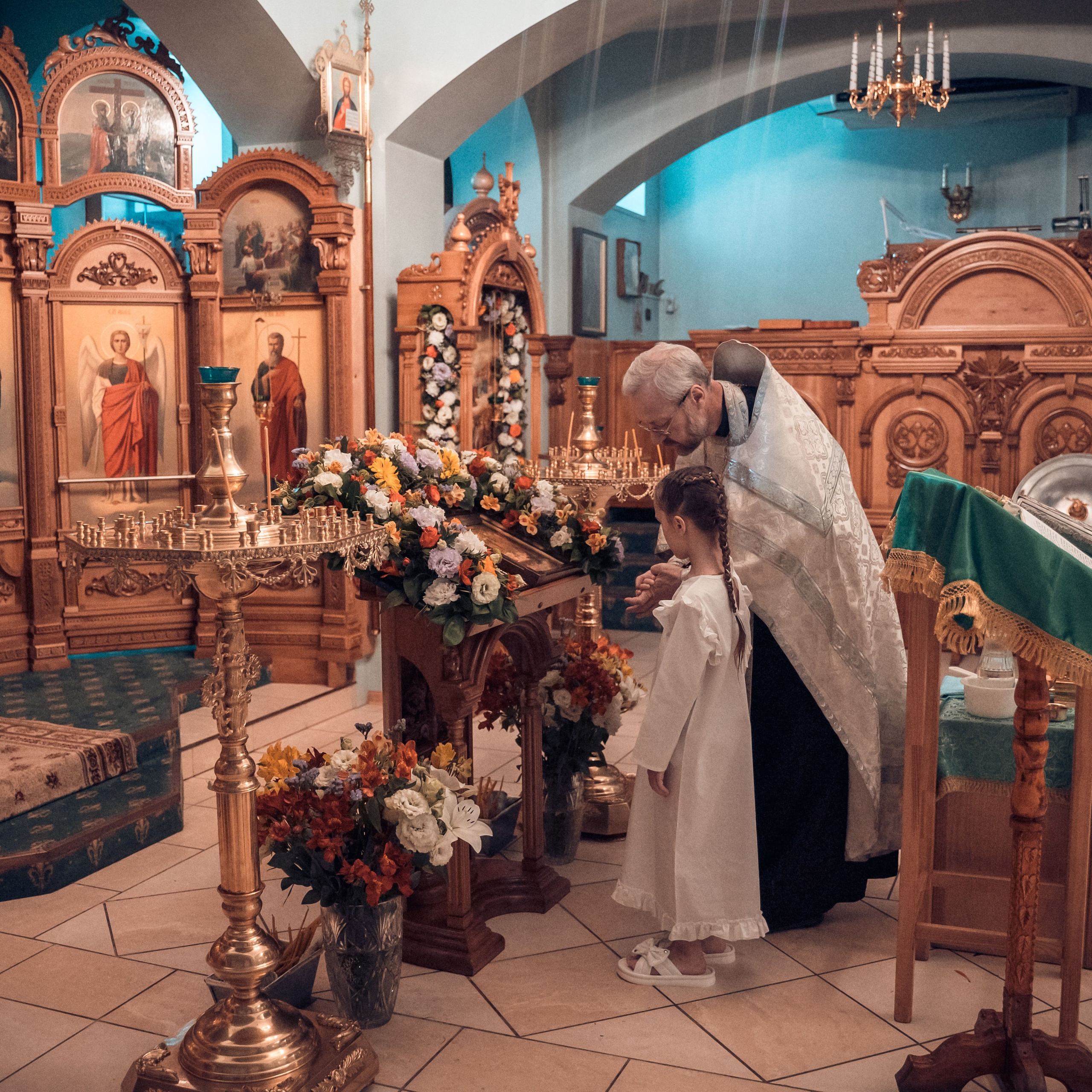 Таинство крещения Екатерины в Свято-Казанском храме