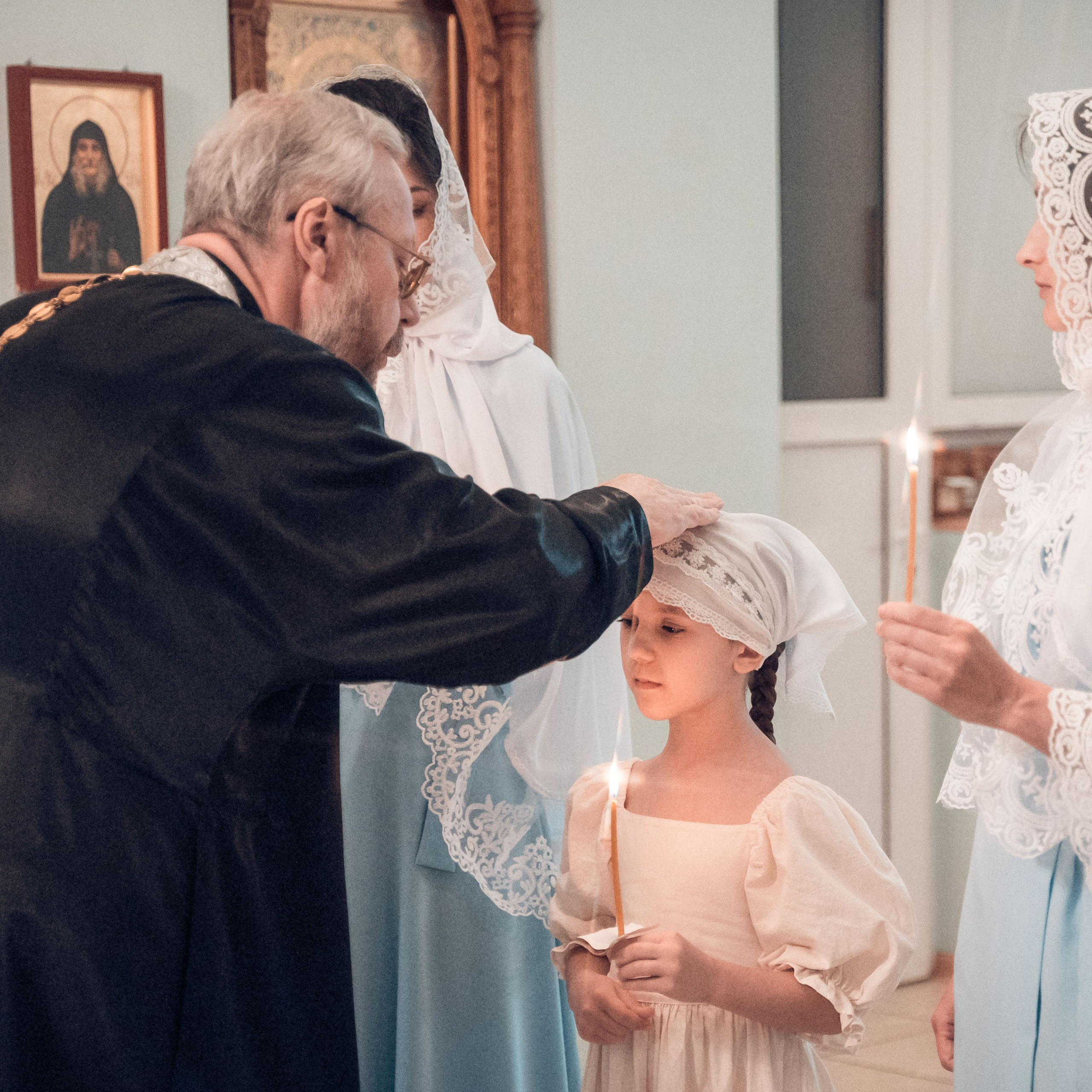Таинство крещения Екатерины в Свято-Казанском храме