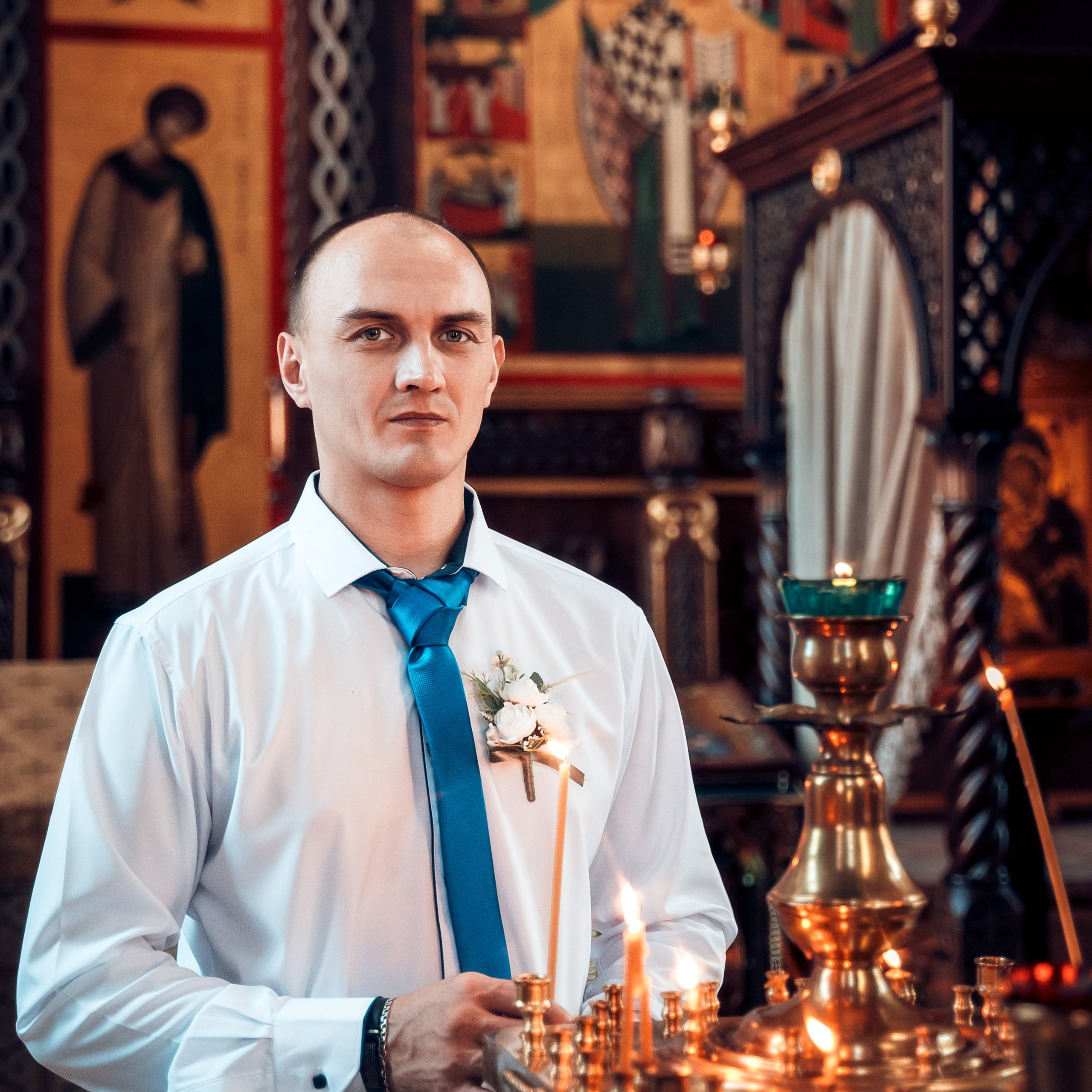 Таинство Венчания Алексея и Юлии в храмеРождества Христова