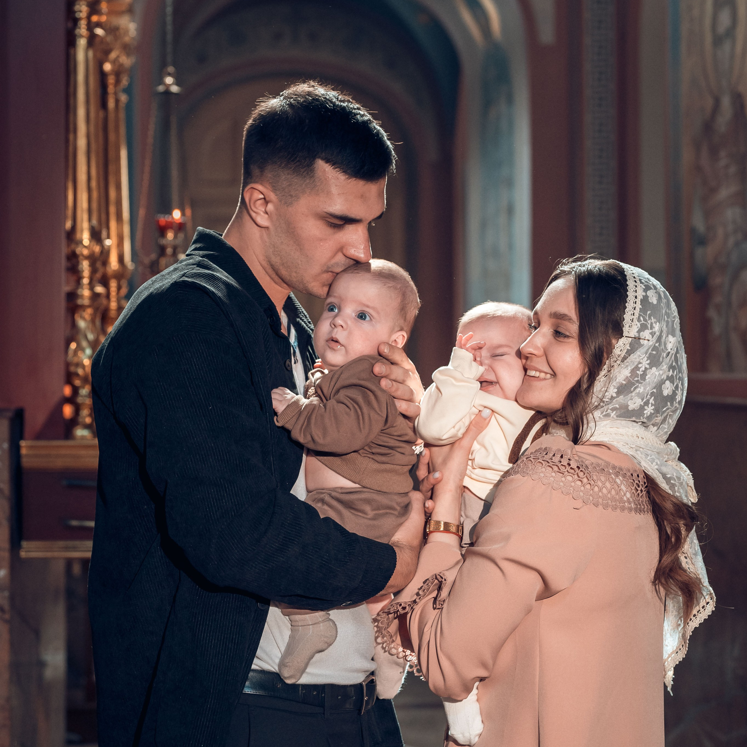 Таинство Крещения Ульяны и Захара в Свято-Георгиевском Храме