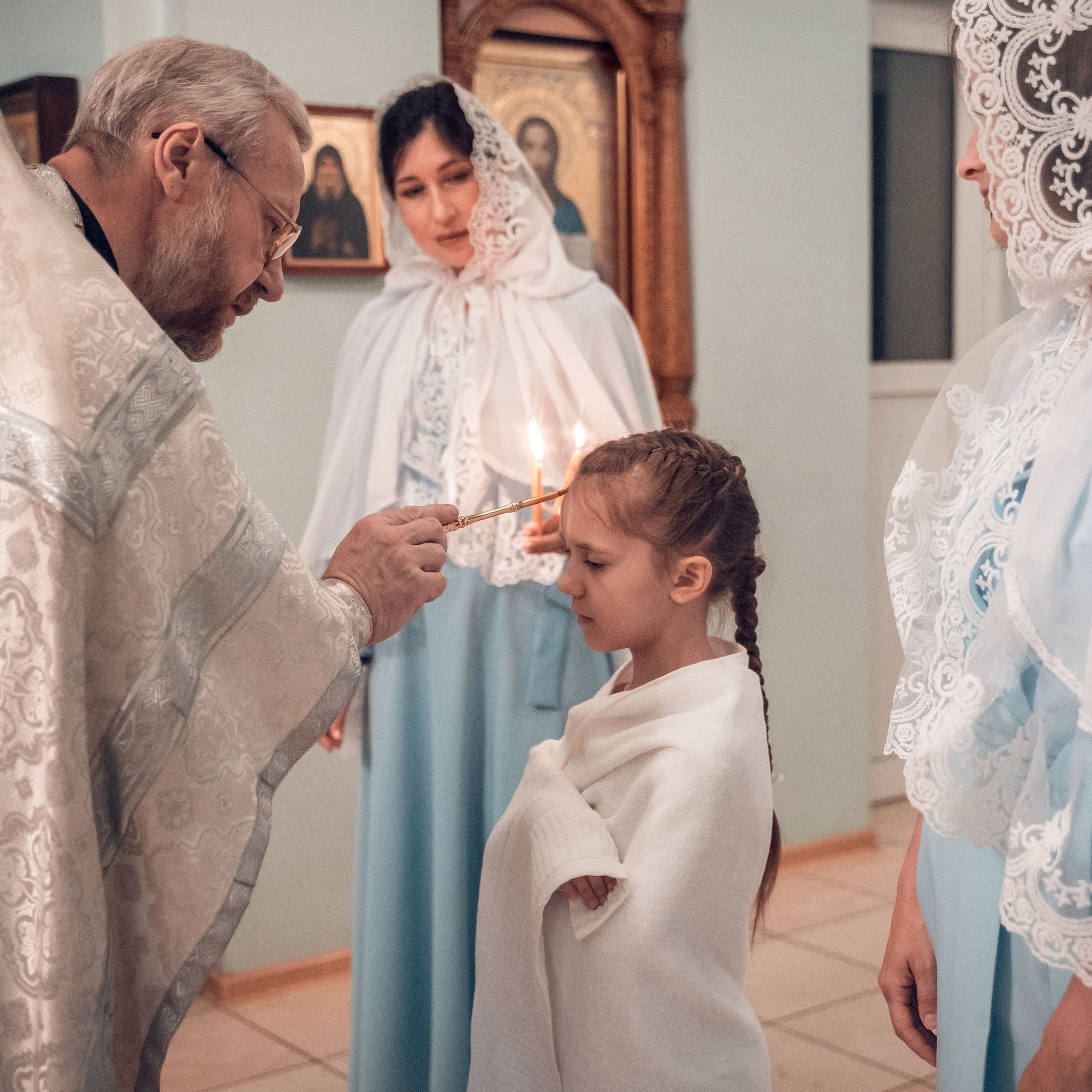 Таинство крещения Екатерины в Свято-Казанском храме