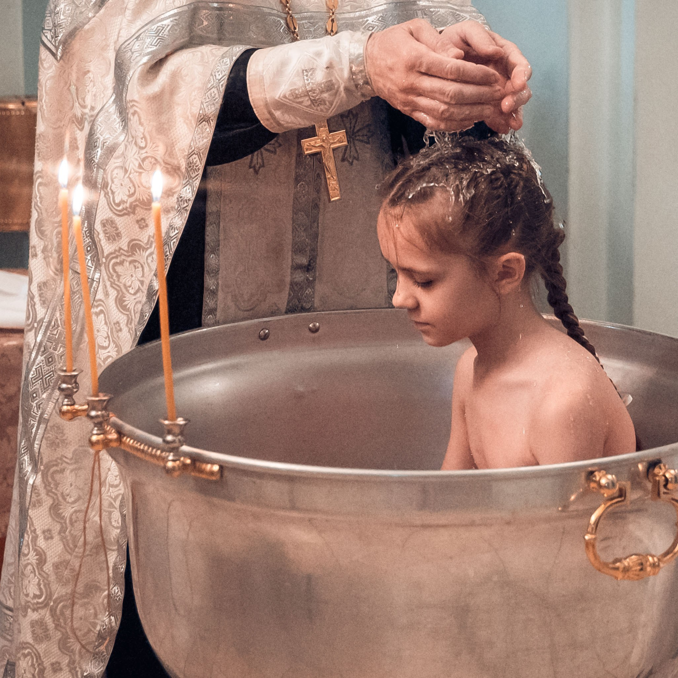 Таинство крещения Екатерины в Свято-Казанском храме