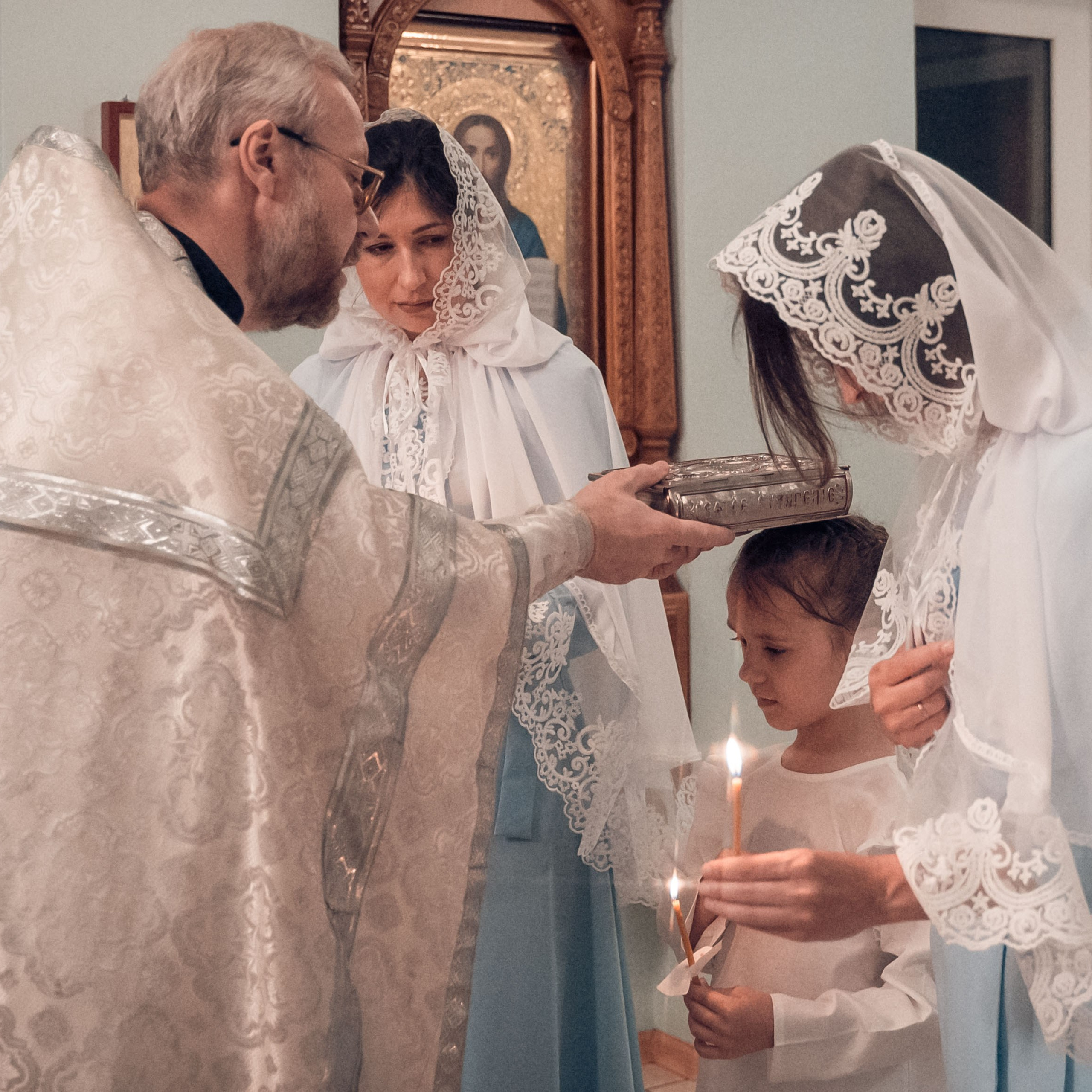 Таинство крещения Екатерины в Свято-Казанском храме