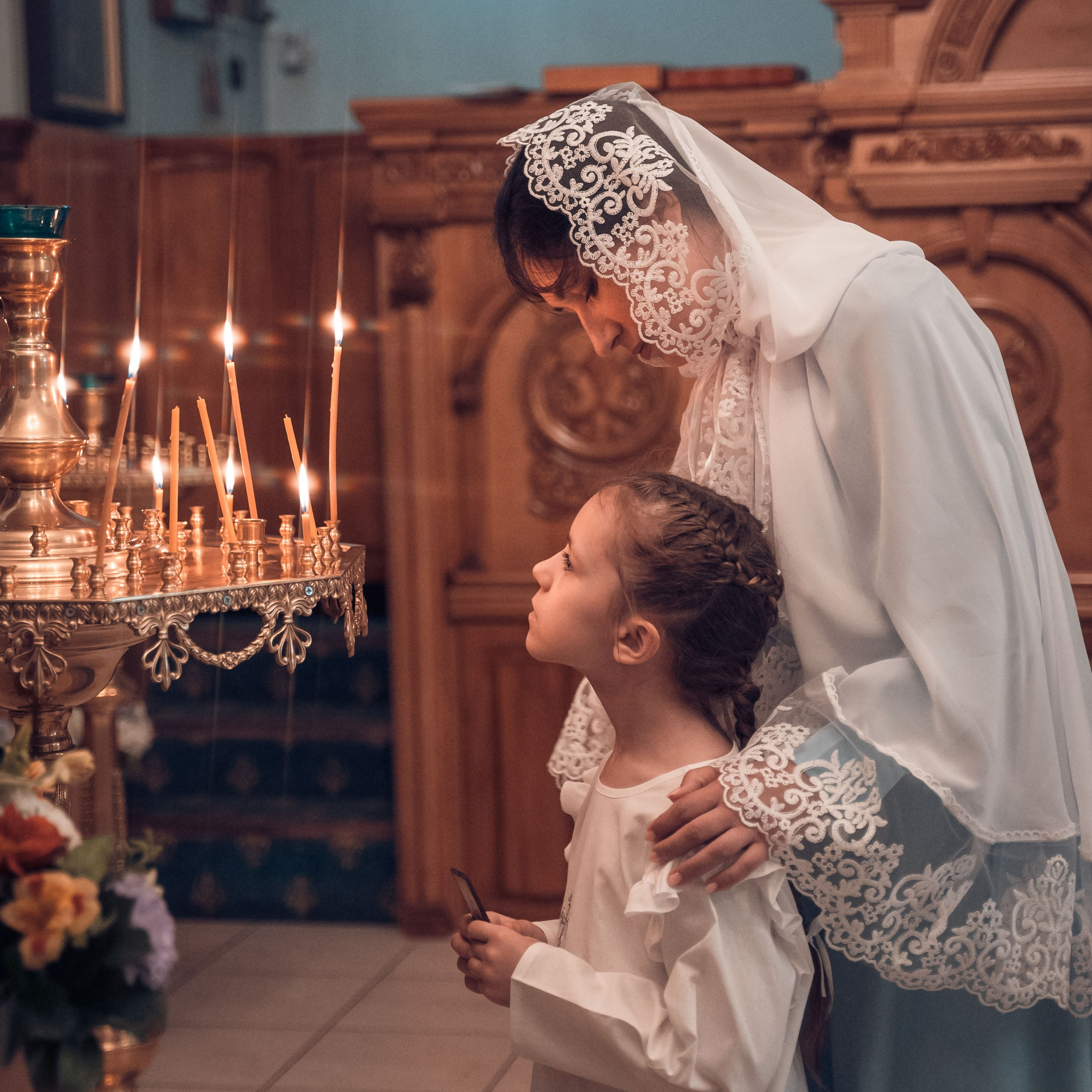 Таинство крещения Екатерины в Свято-Казанском храме